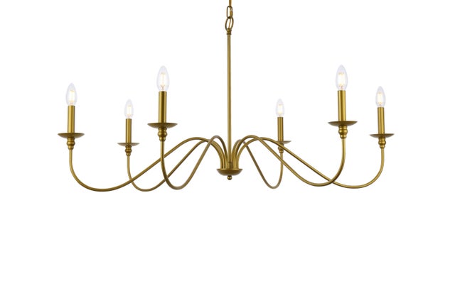 Living District Rohan 42 Inch Chandelier In Brass