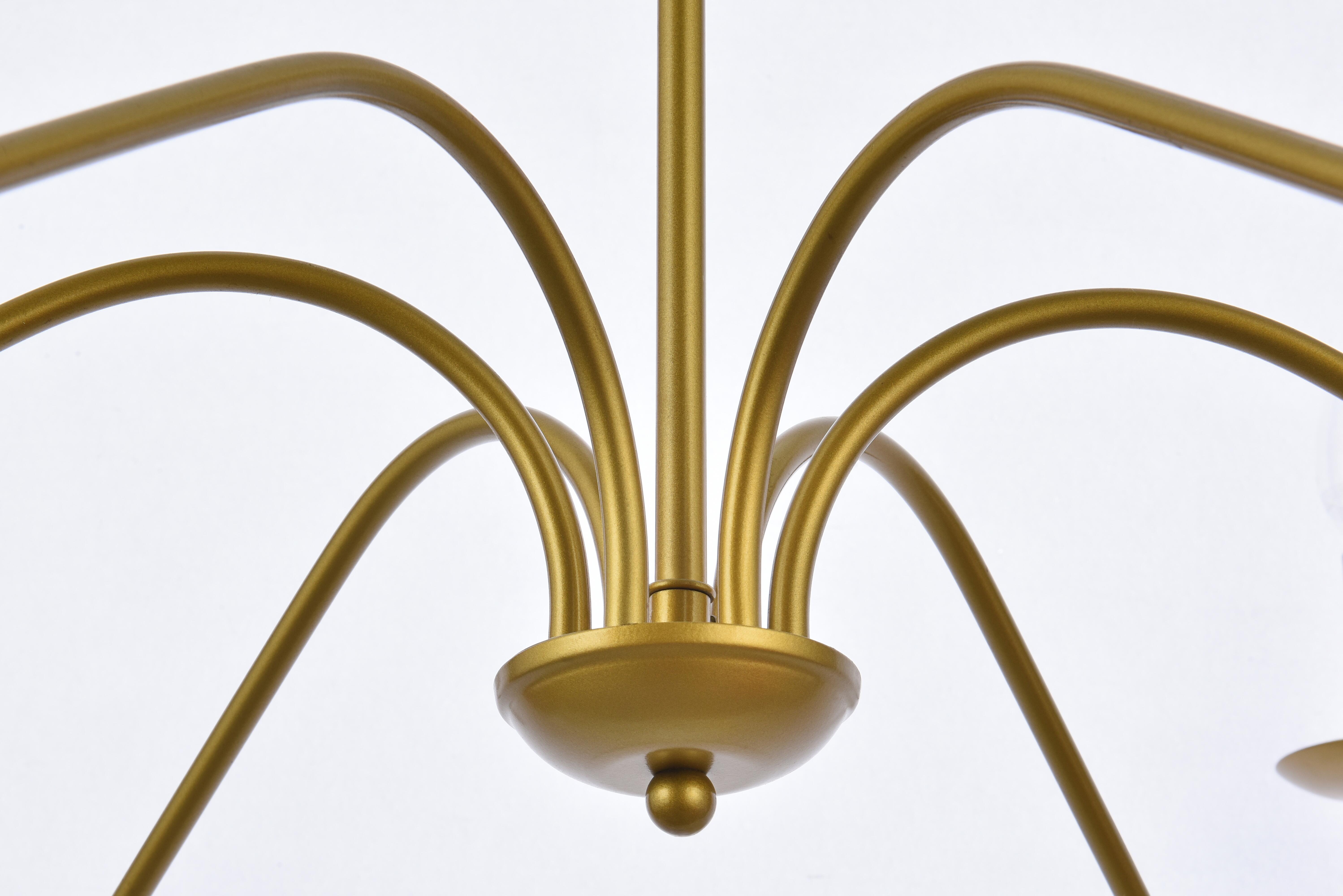 Living District Rohan 42 Inch Chandelier In Brass, Brass, large
