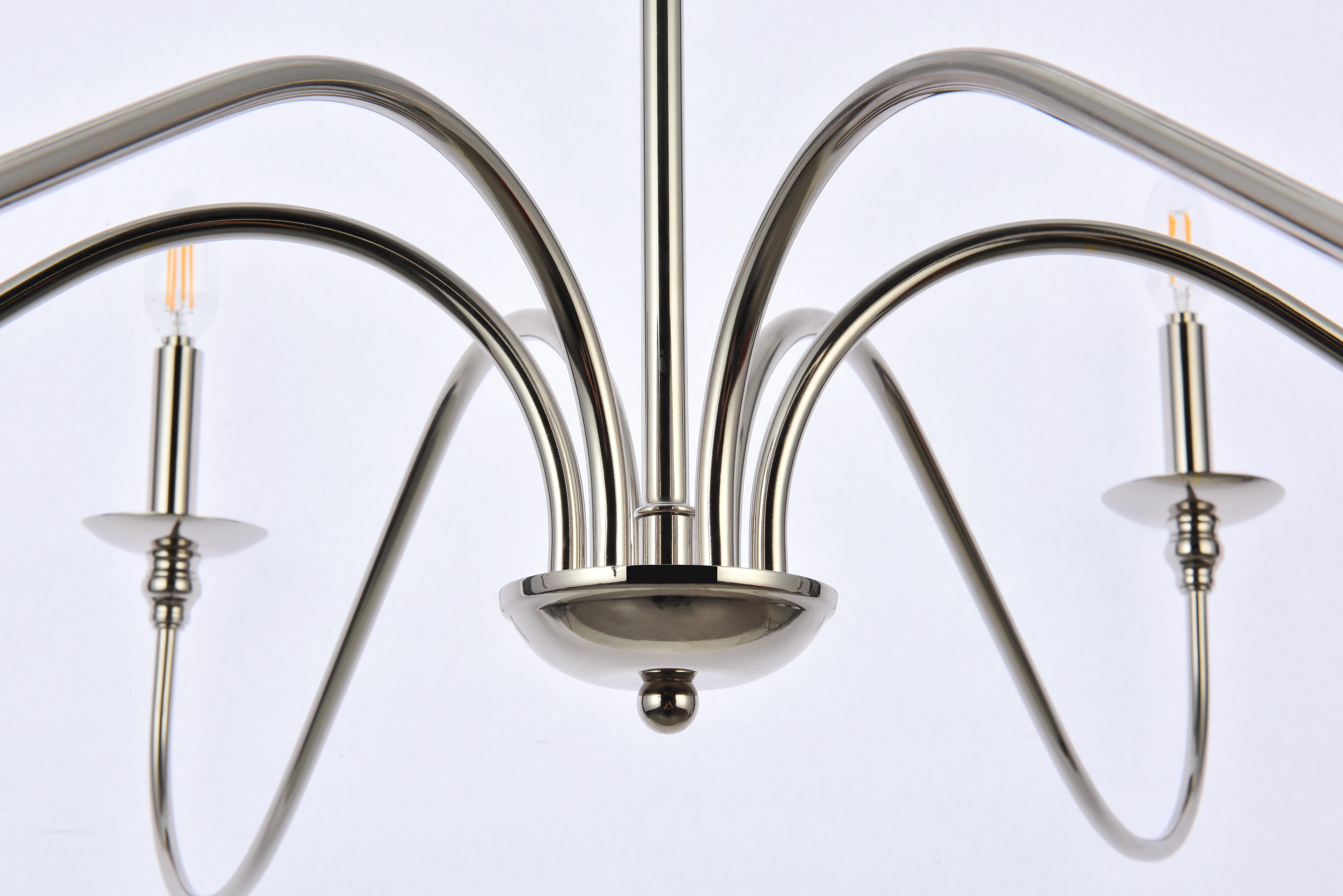 Living District Rohan 42 Inch Chandelier In Polished Nickel, Polished Nickel, large