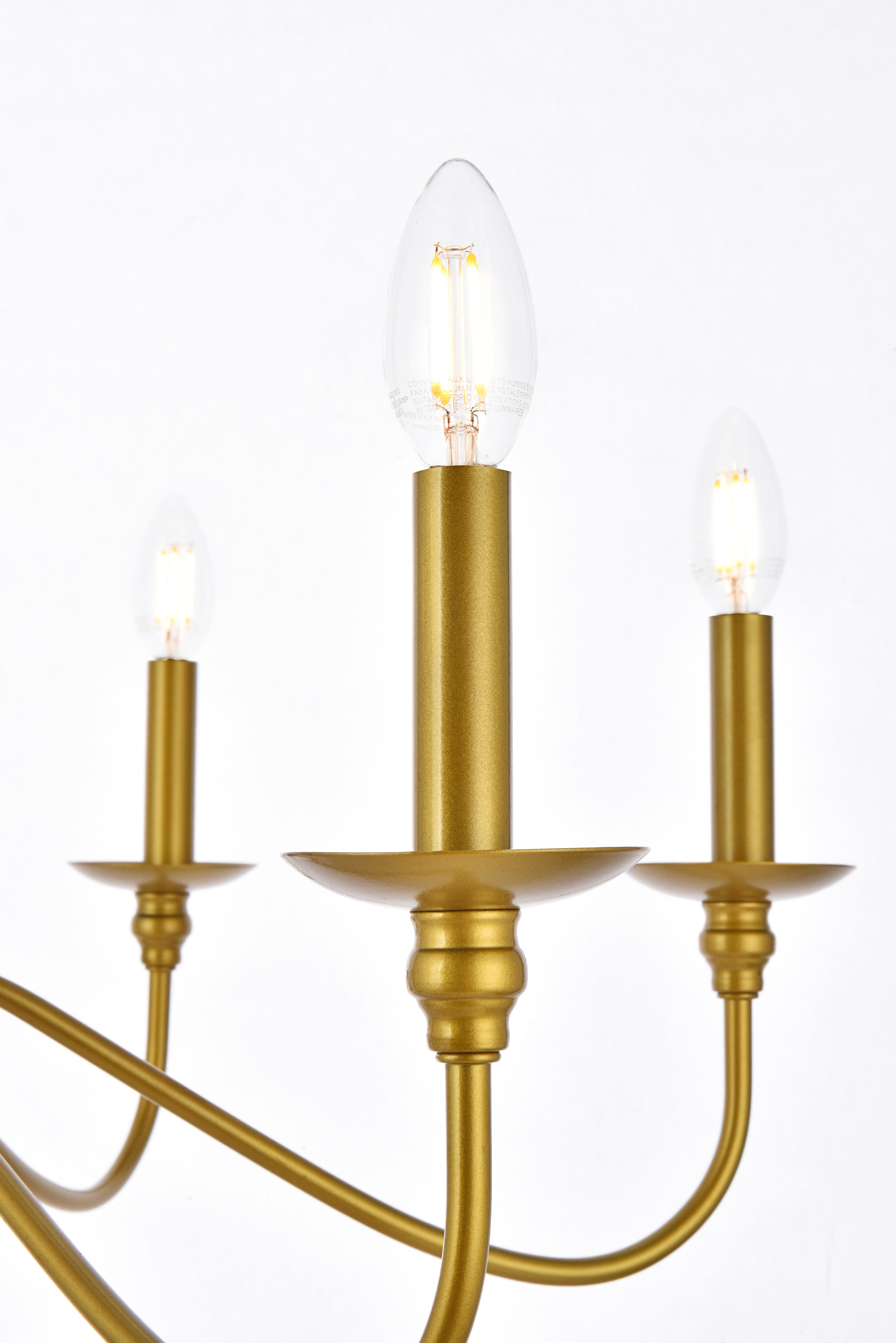 Living District Rohan 48 Inch Chandelier In Brass, Brass, large