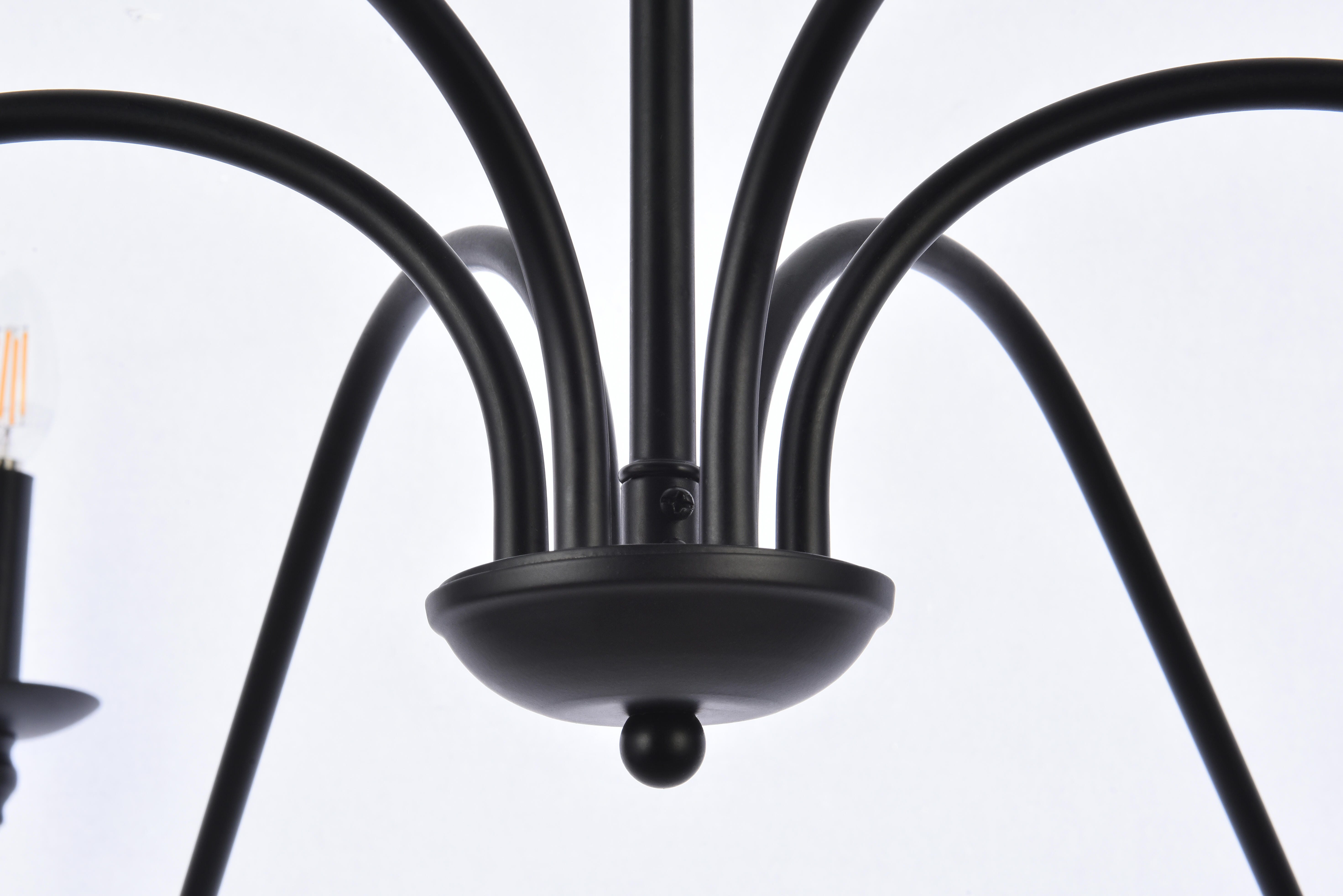 Living District Rohan 48 Inch Chandelier In Matte Black, Matte Black, large