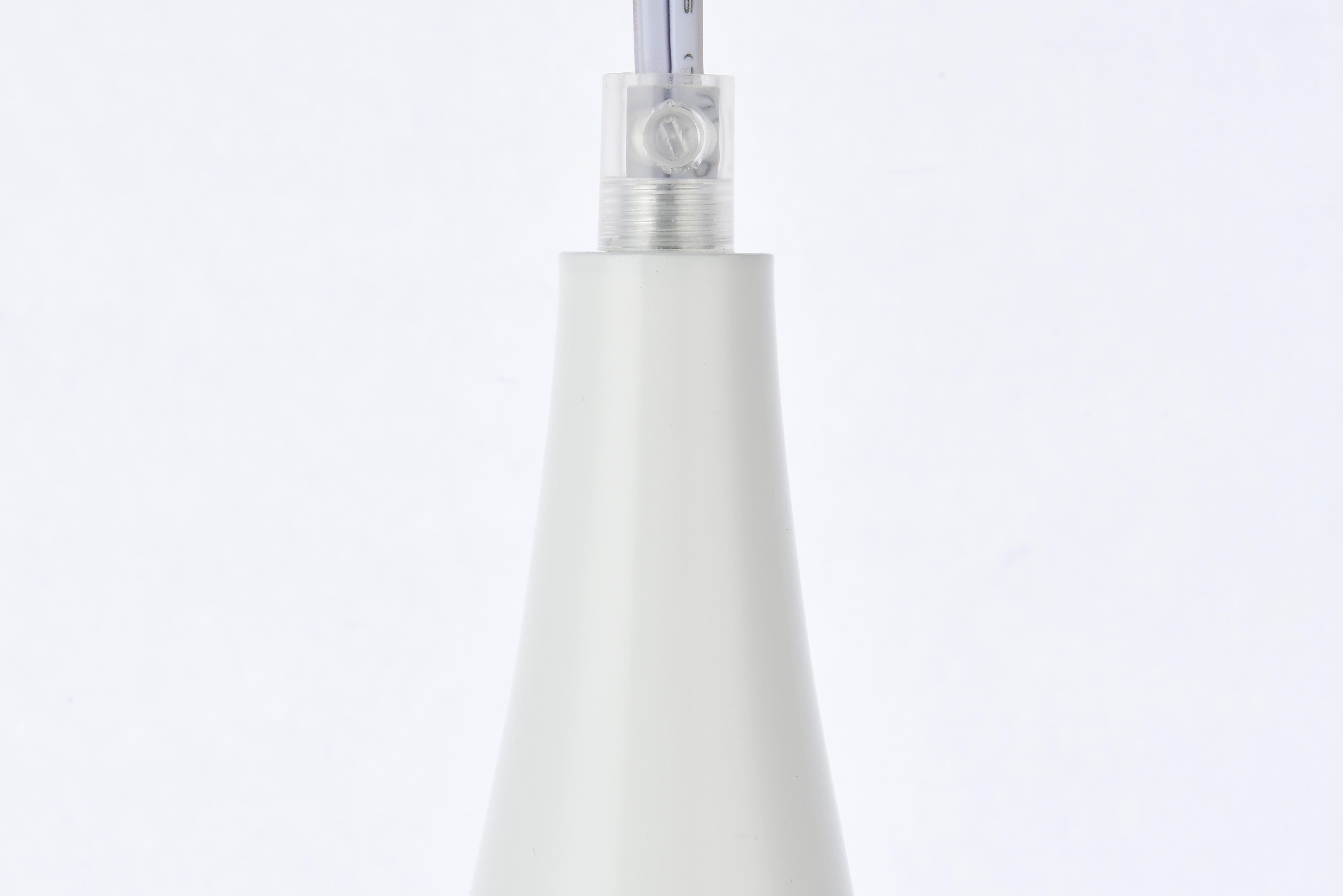 Living District Nora 1 Light White Plug-In Pendant, , large