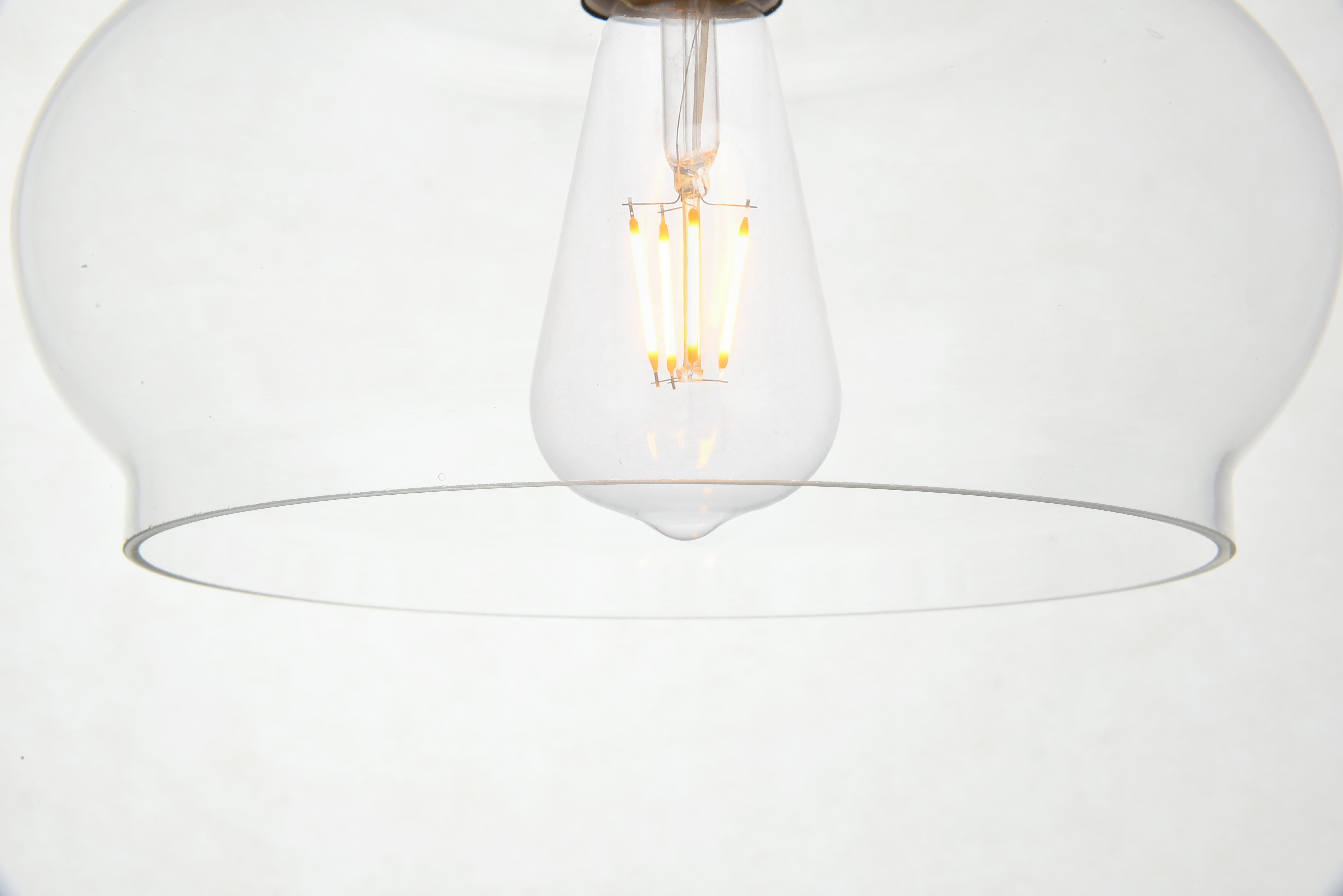 Living District Destry 1 Light Black Plug-In Pendant With Clear Glass, Black, large