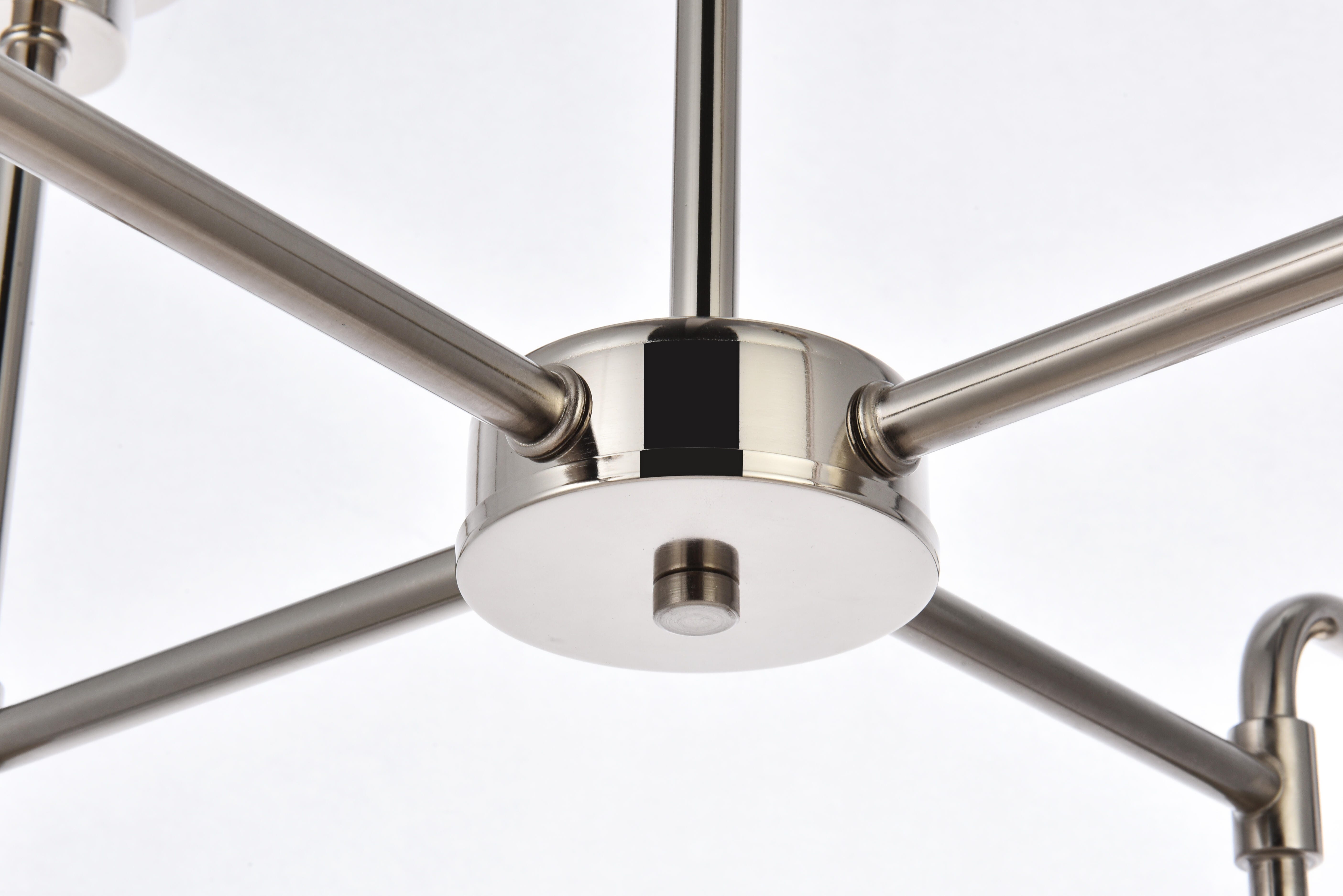 Living District Hanson 8 Lights Pendant In Polished Nickel With Clear Shade, , large