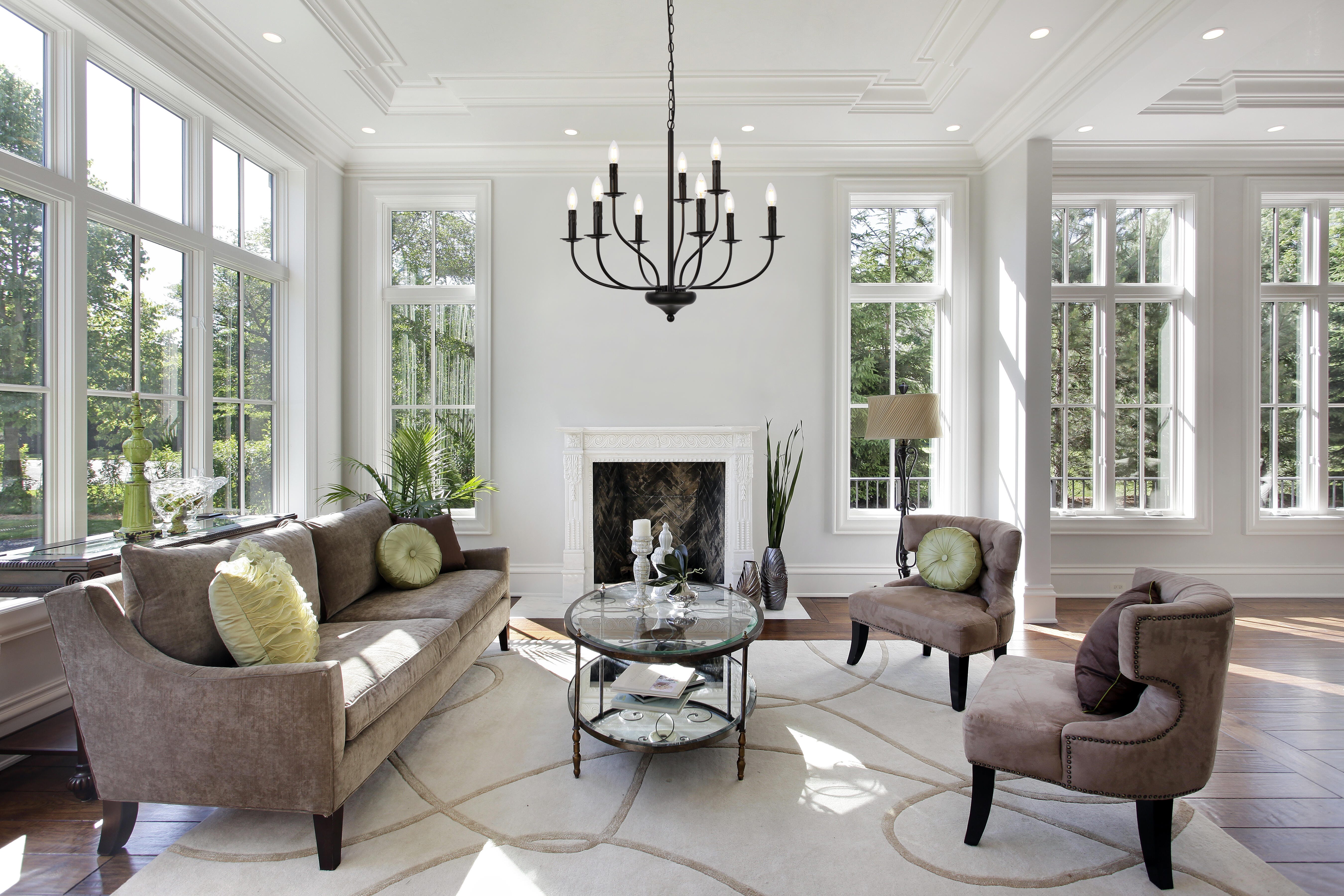 Living District Westley 9 Lights Pendant In Black, , rollover