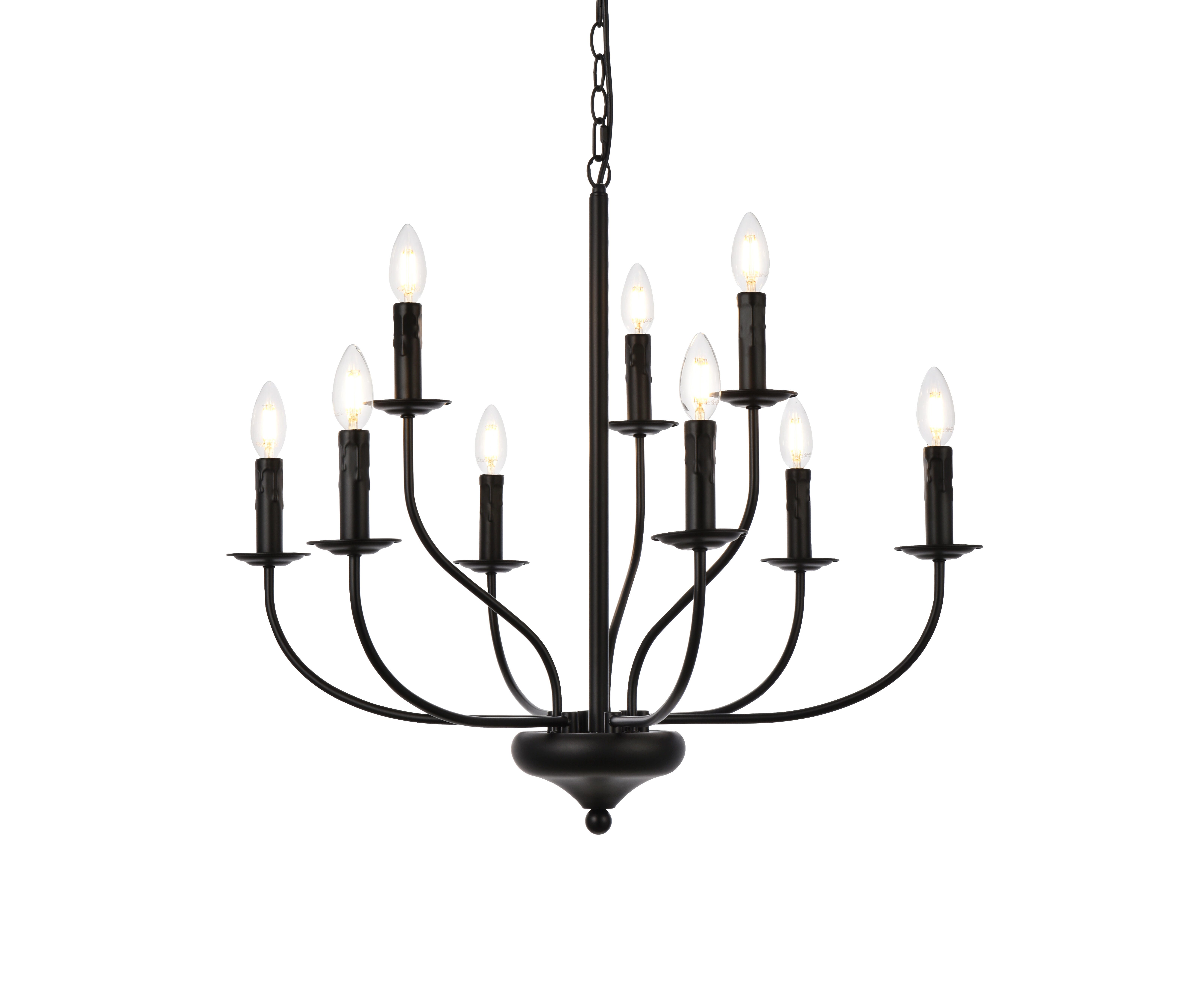 Living District Westley 9 Lights Pendant In Black, , large