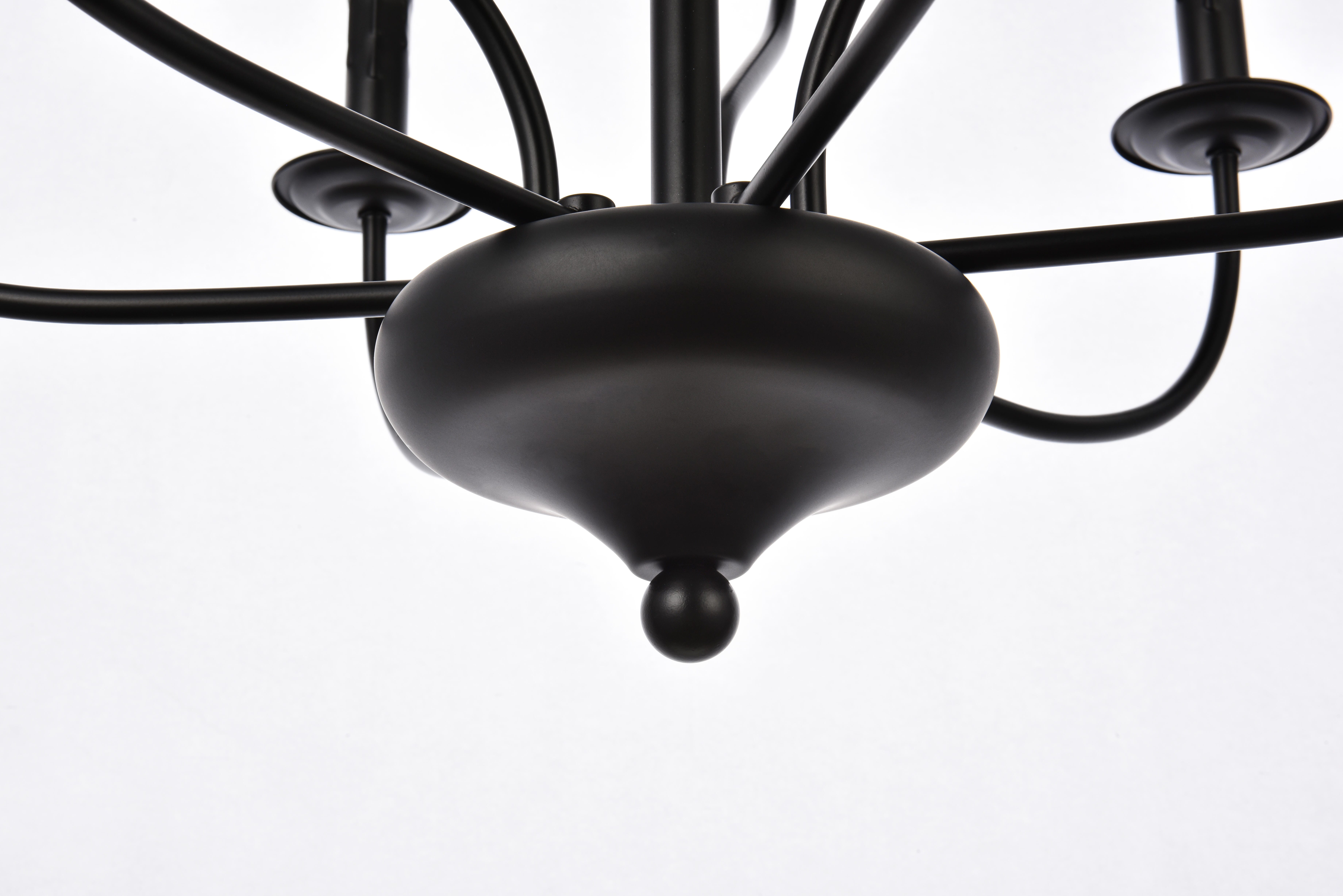 Living District Westley 9 Lights Pendant In Black, , large