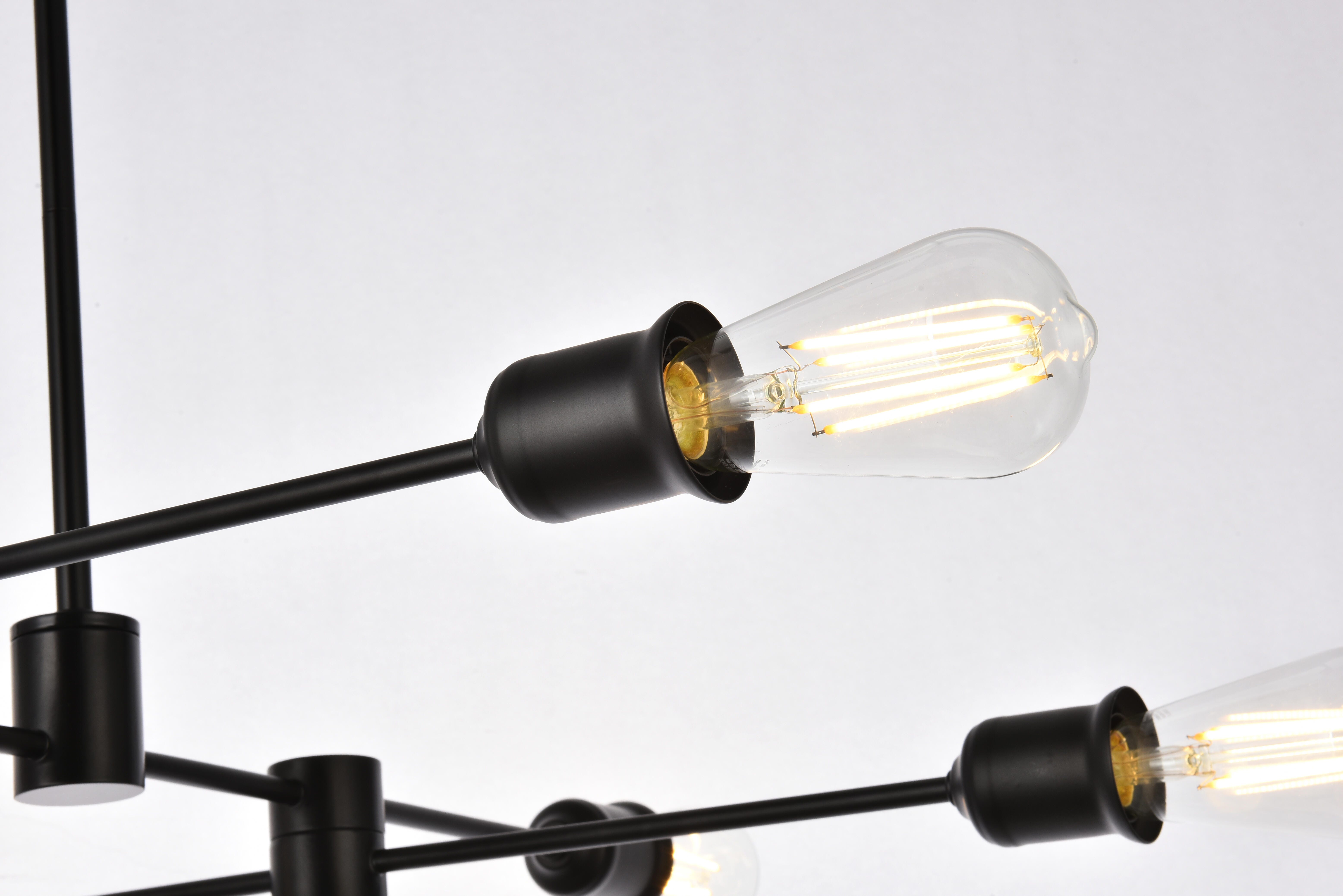 Living District Xavier 6 Lights Pendant In Black, Black, large