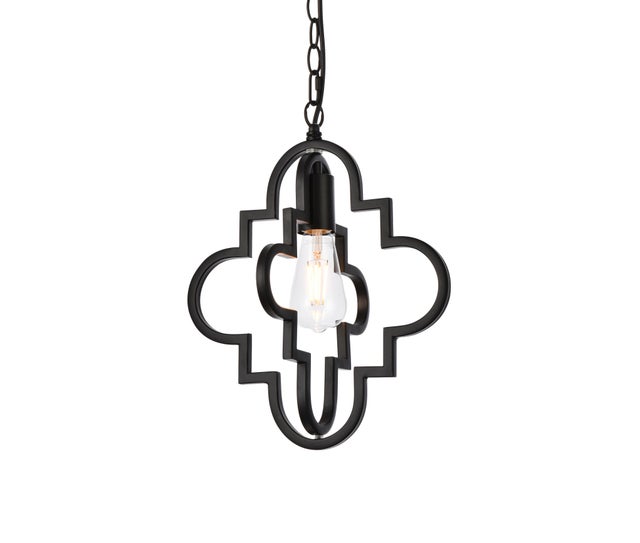 Living District Sandara 1 Light Pendant In Black, Black