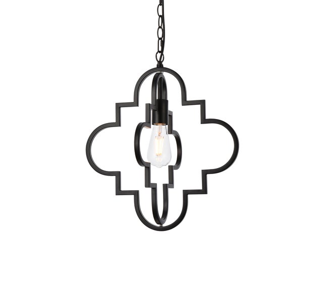 Living District Sandara 1 Light Pendant In Black, Black