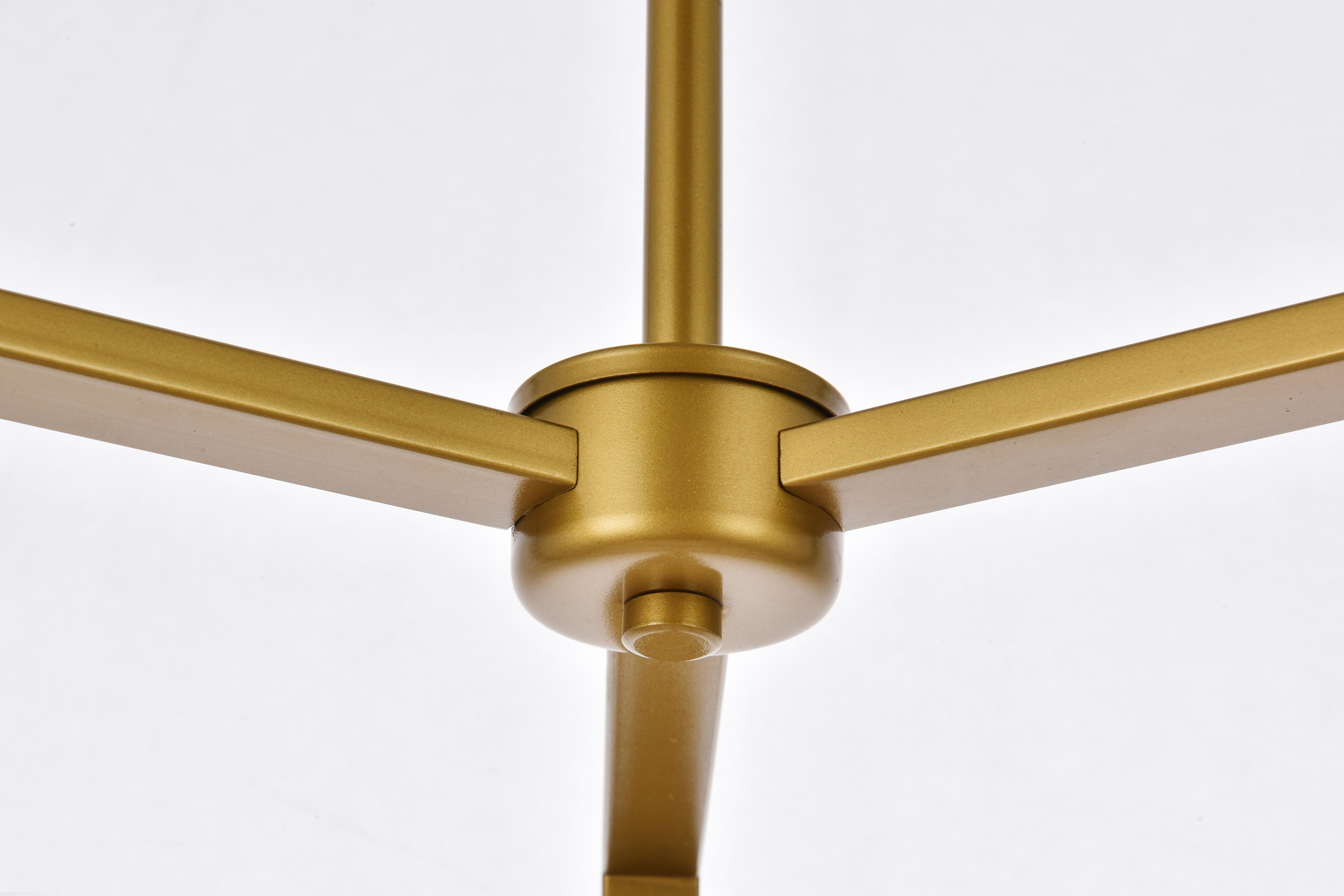 Living District Vino 3 Lights Pendant In Brass, Brass, large