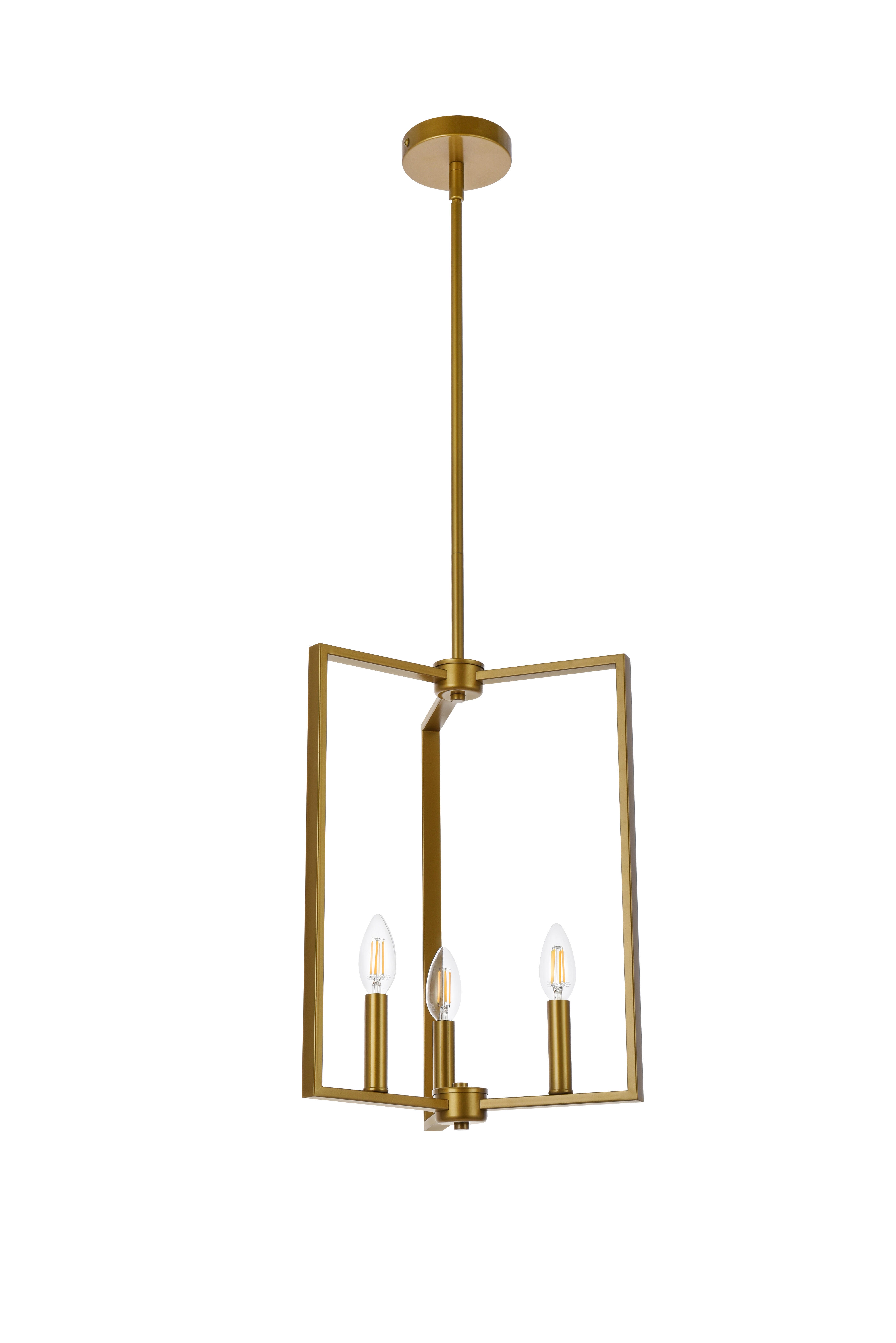 Living District Vino 3 Lights Pendant In Brass, Brass, large