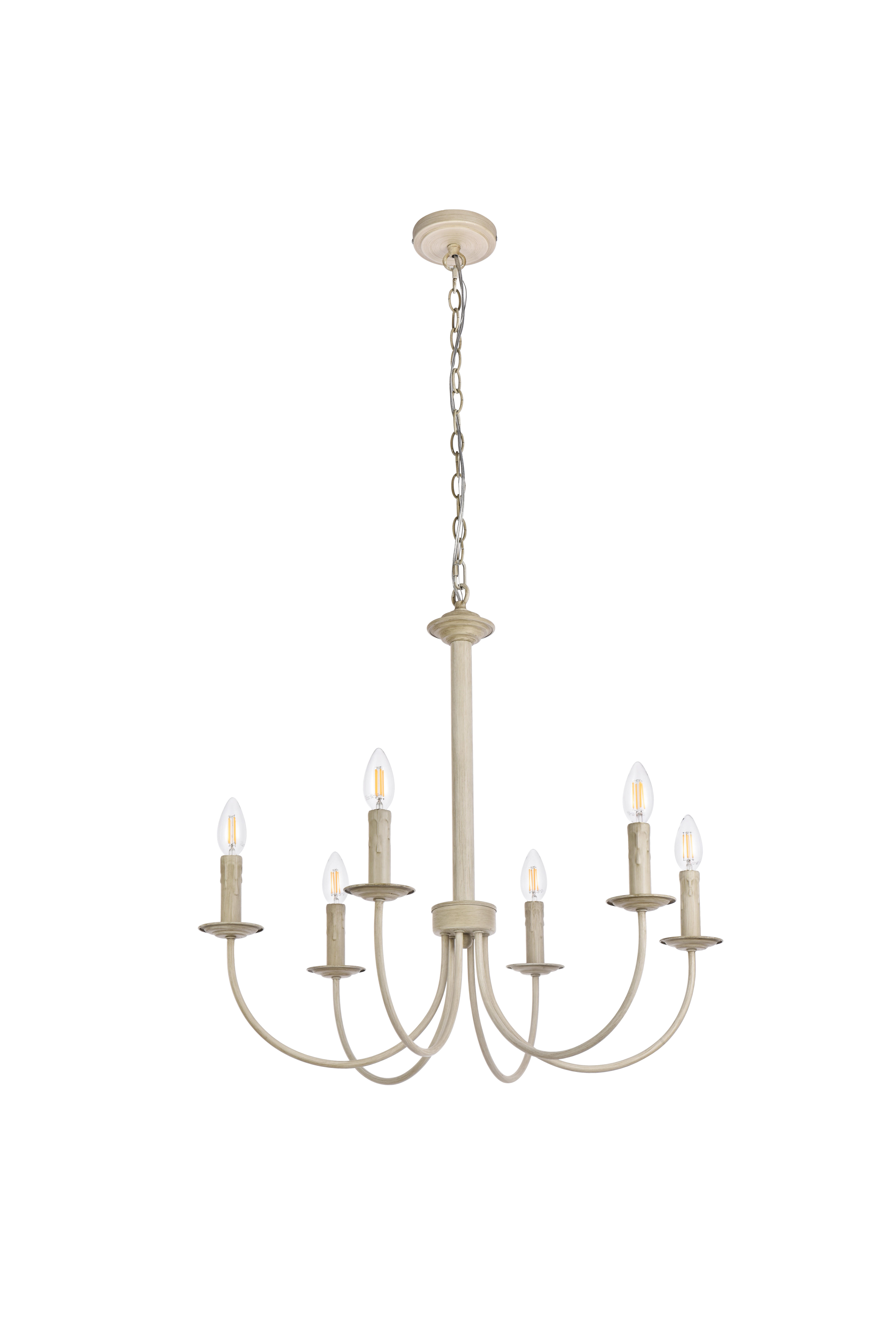 Living District Brielle 6 Lights Pendant In Weathered Dove, , large