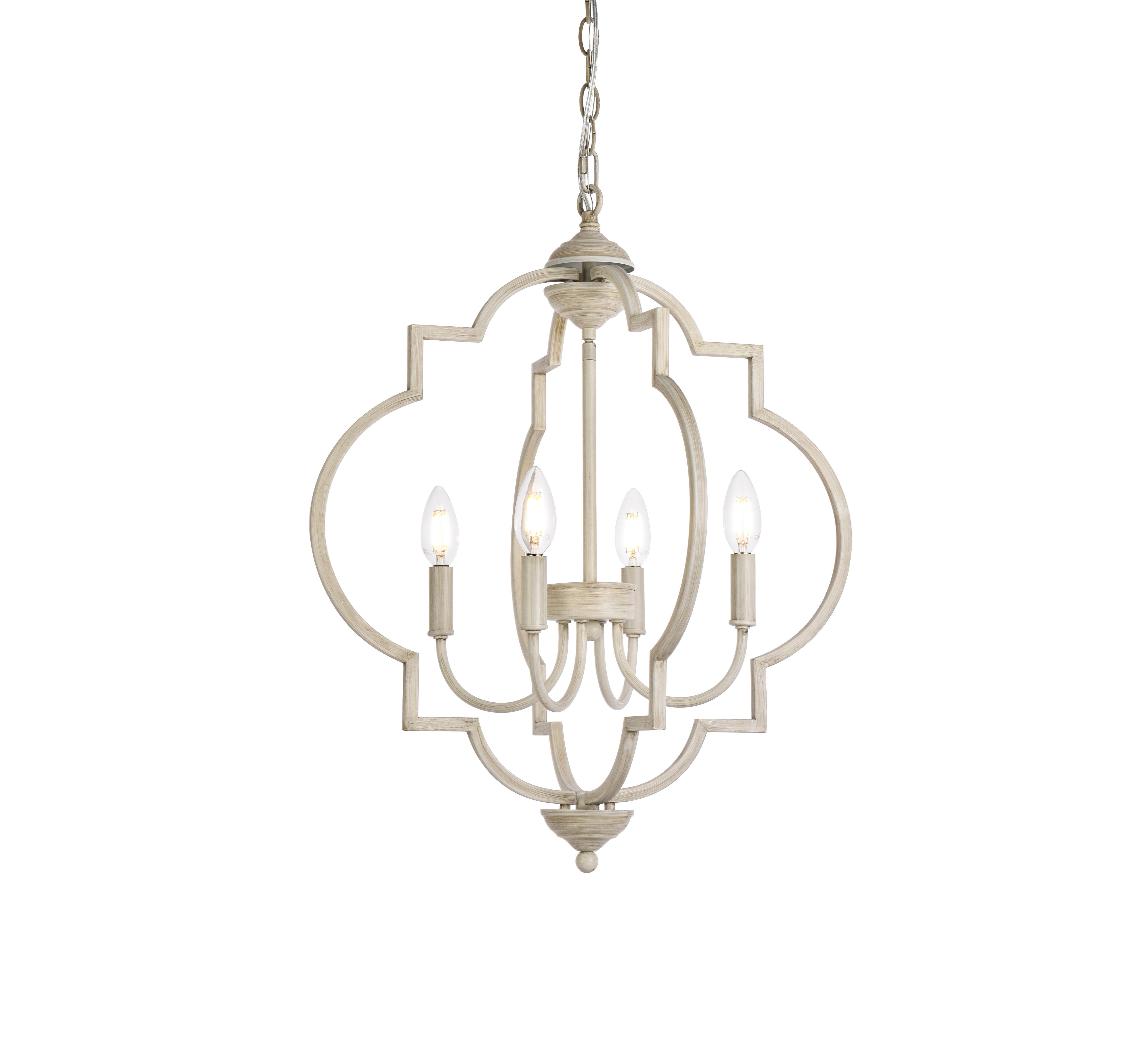 Living District Sandara 4 Lights Pendant In Weathered Dove, , large