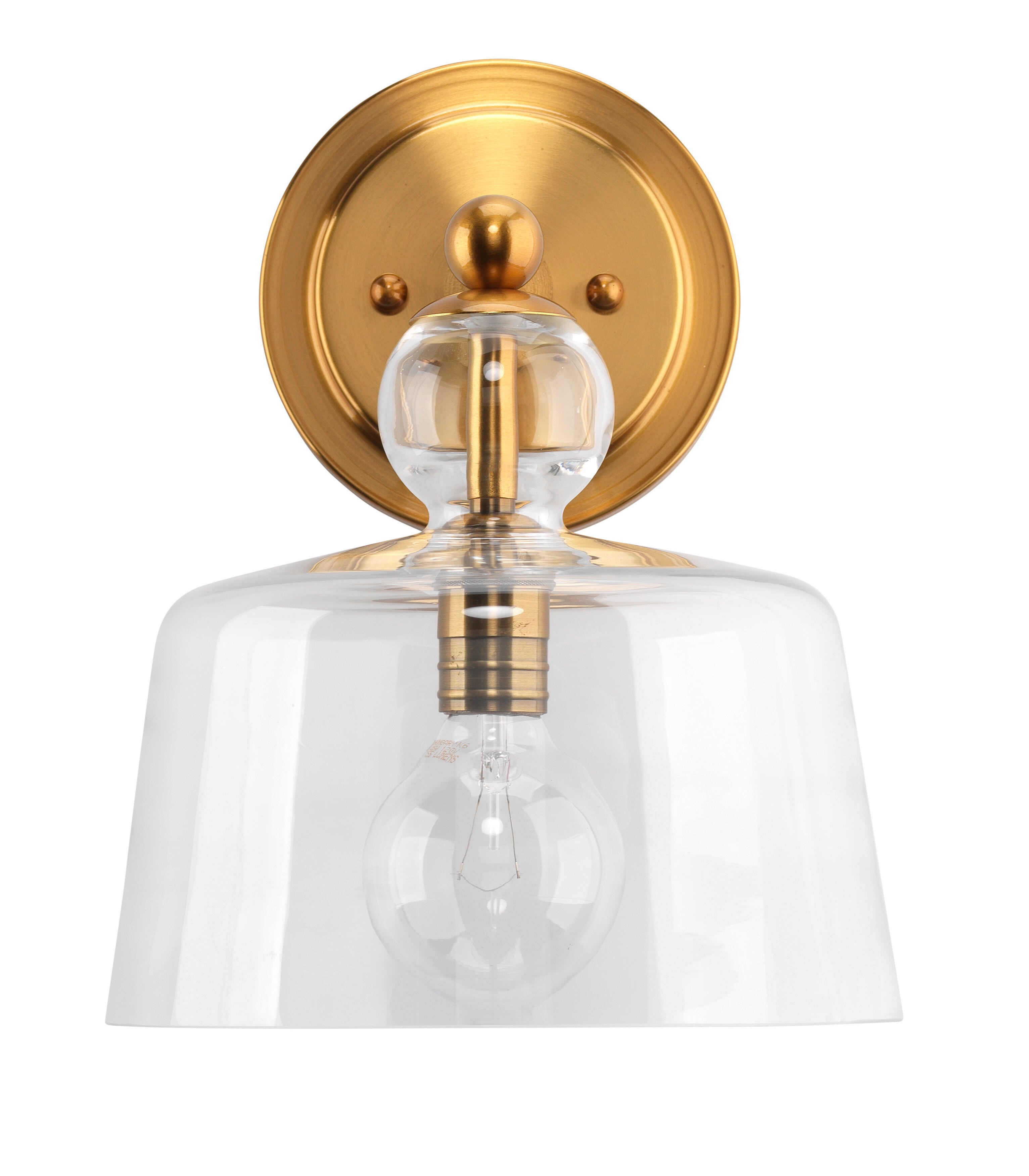 Relaxed Elegance Collins Wall Sconce, Brass, large