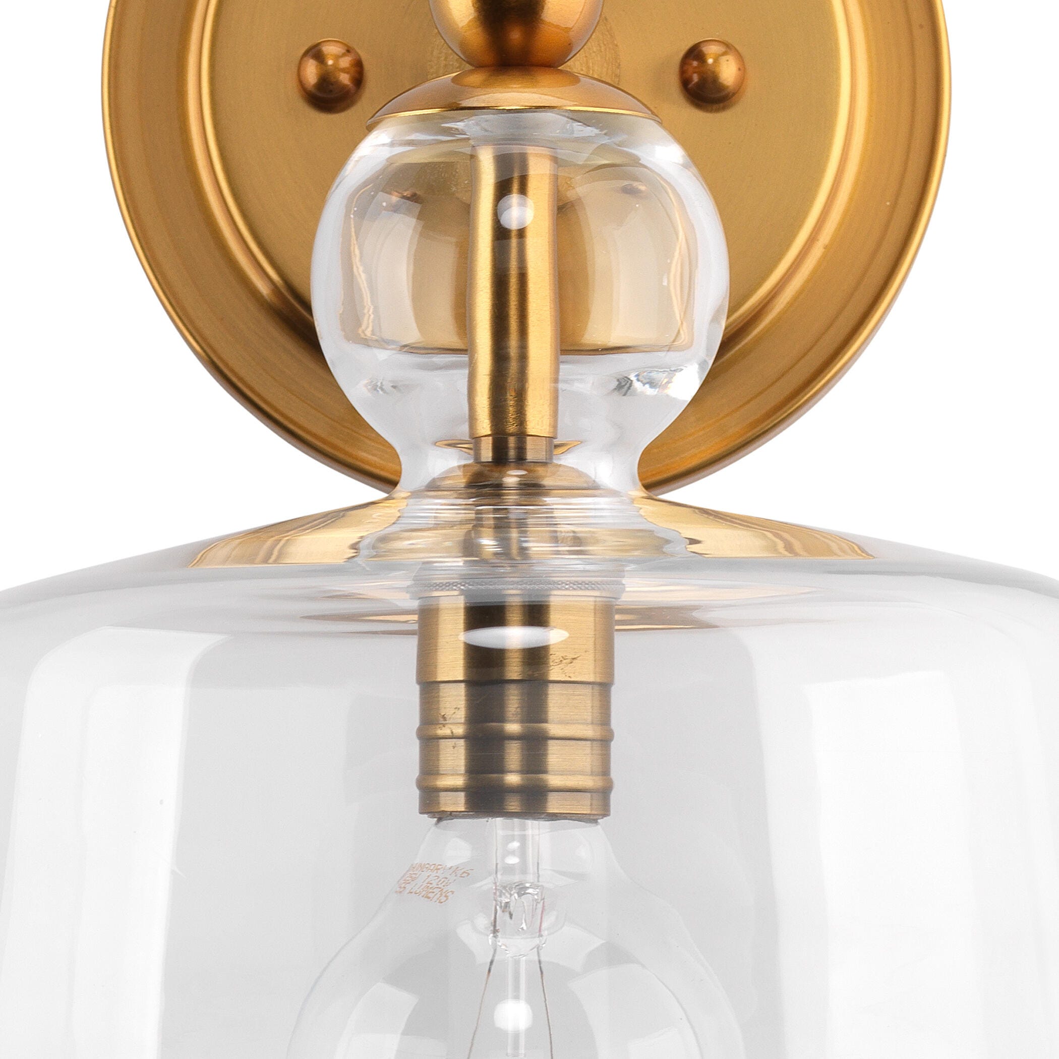 Relaxed Elegance Collins Wall Sconce, Brass, large