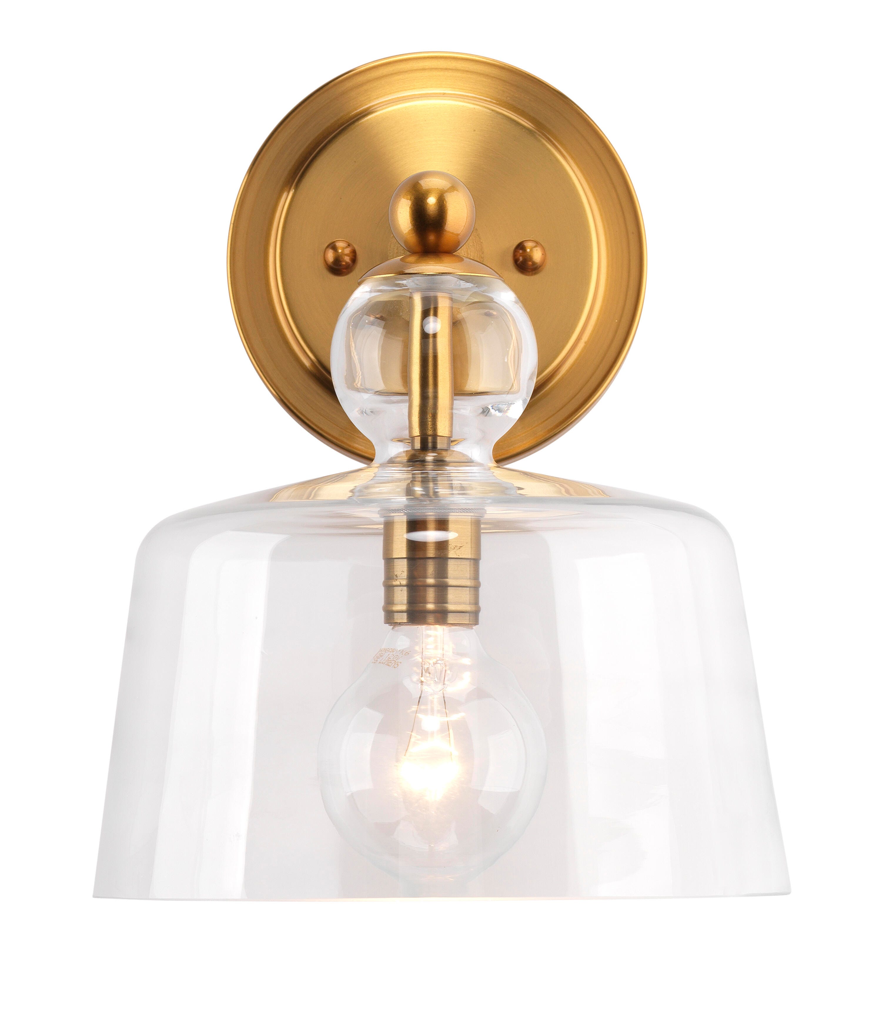 Relaxed Elegance Collins Wall Sconce, Brass, large
