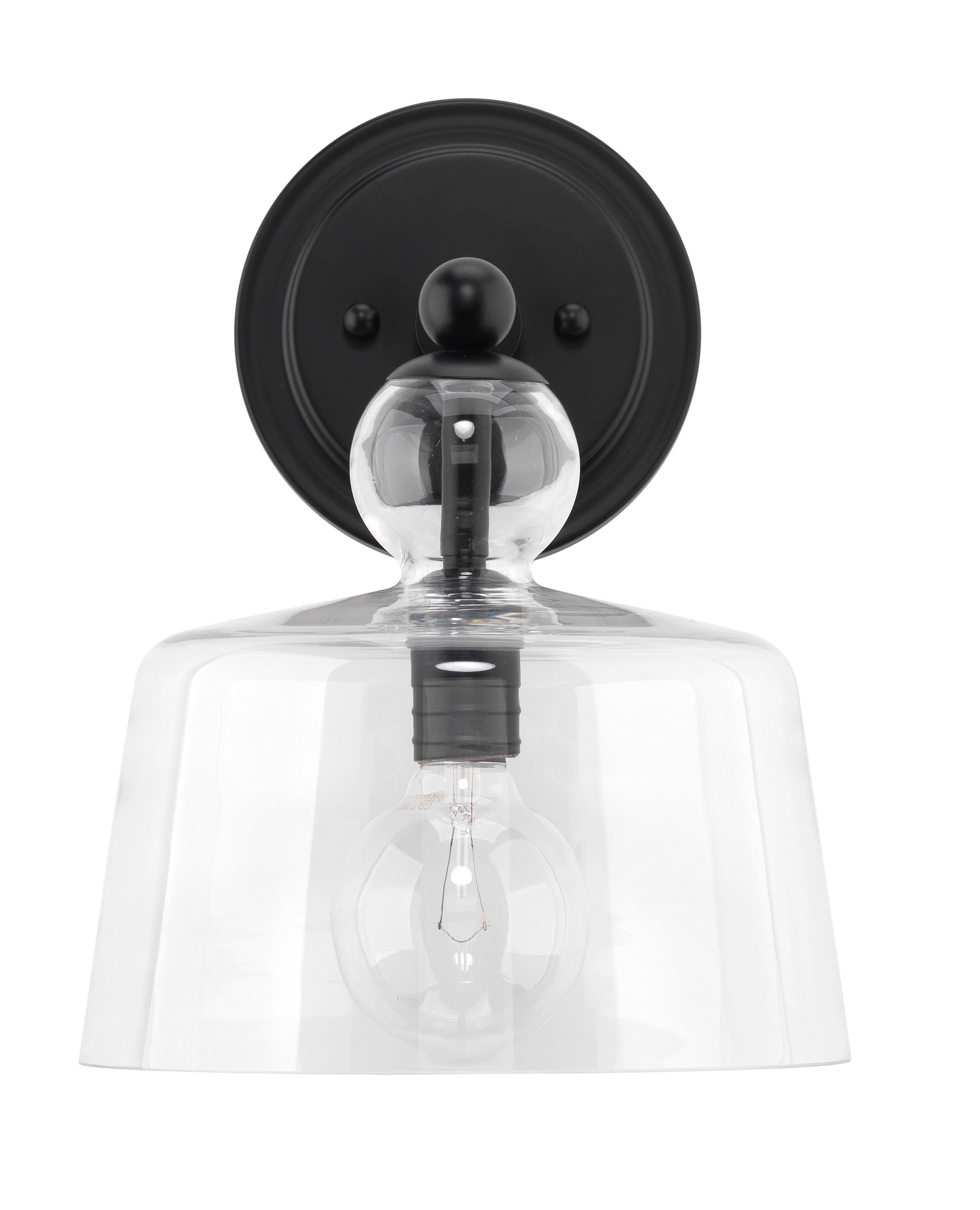 Relaxed Elegance Collins Wall Sconce, Black, large