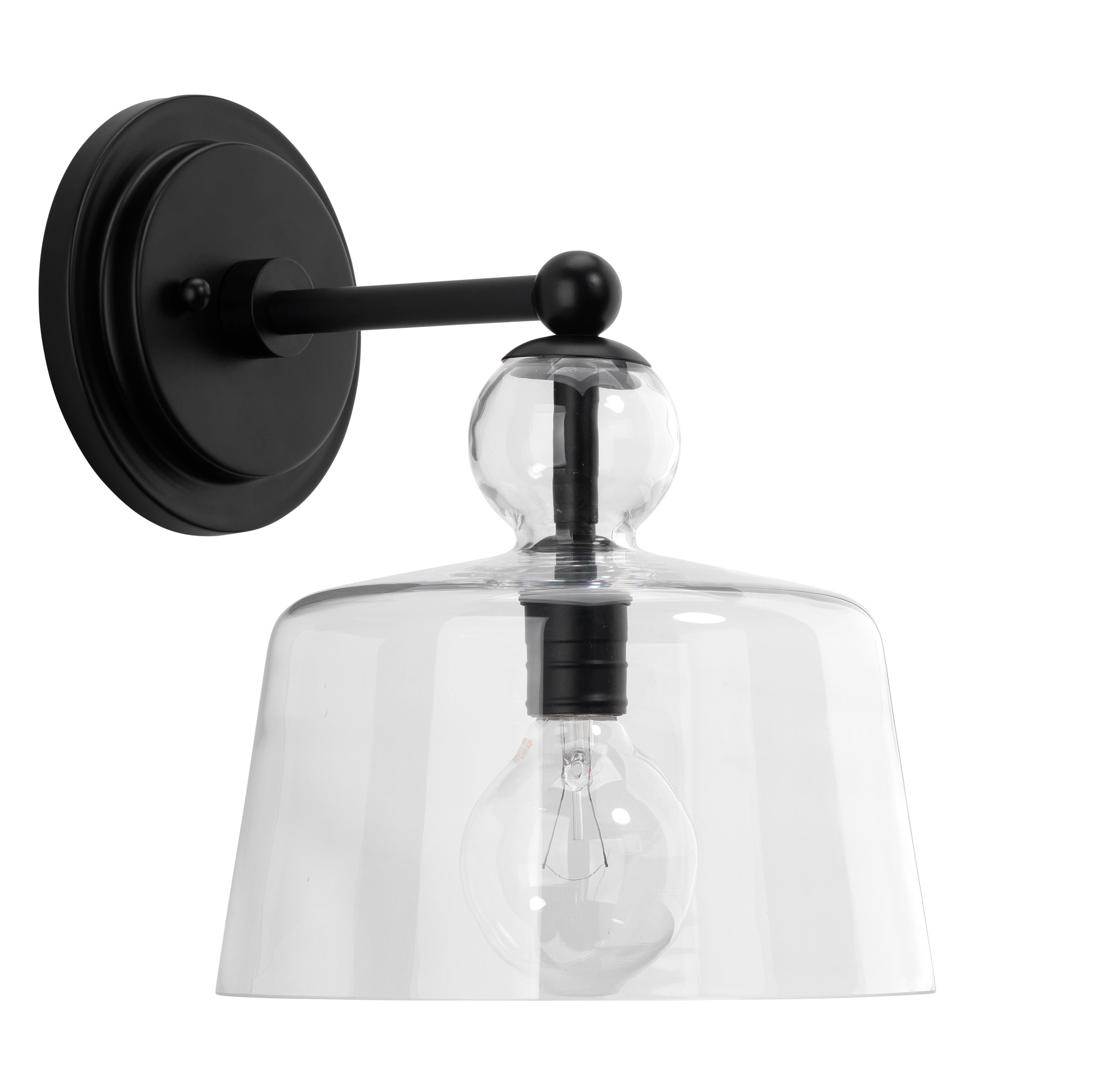 Relaxed Elegance Collins Wall Sconce, Black, large