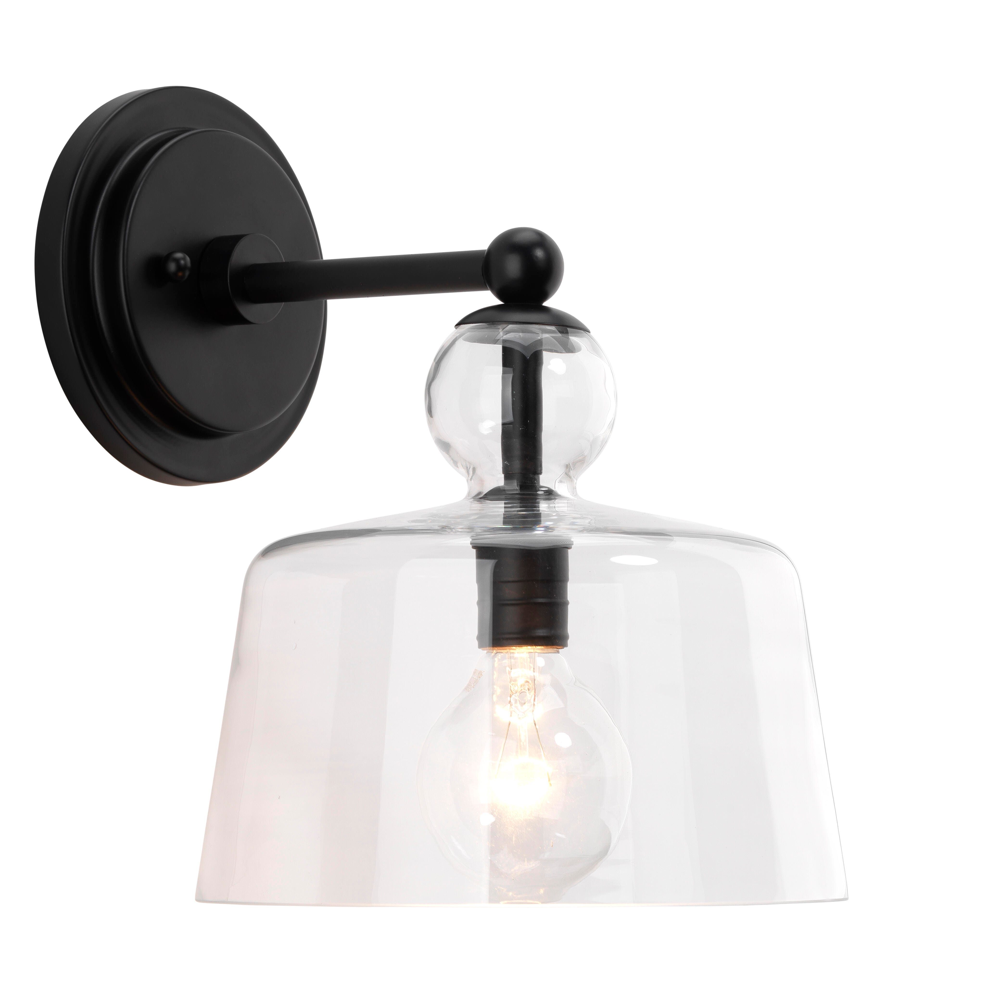 Relaxed Elegance Collins Wall Sconce, Black, large