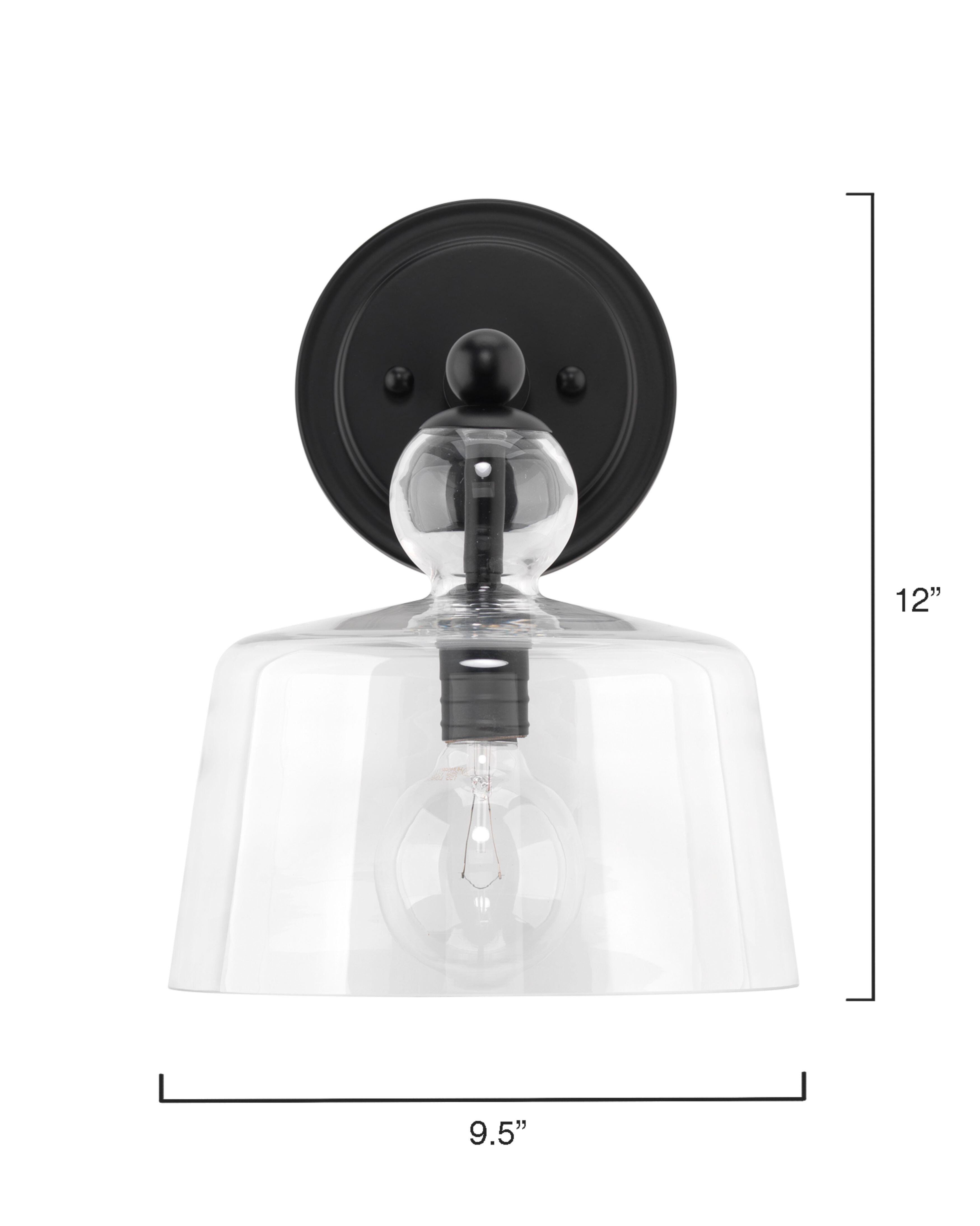 Relaxed Elegance Collins Wall Sconce, Black, large