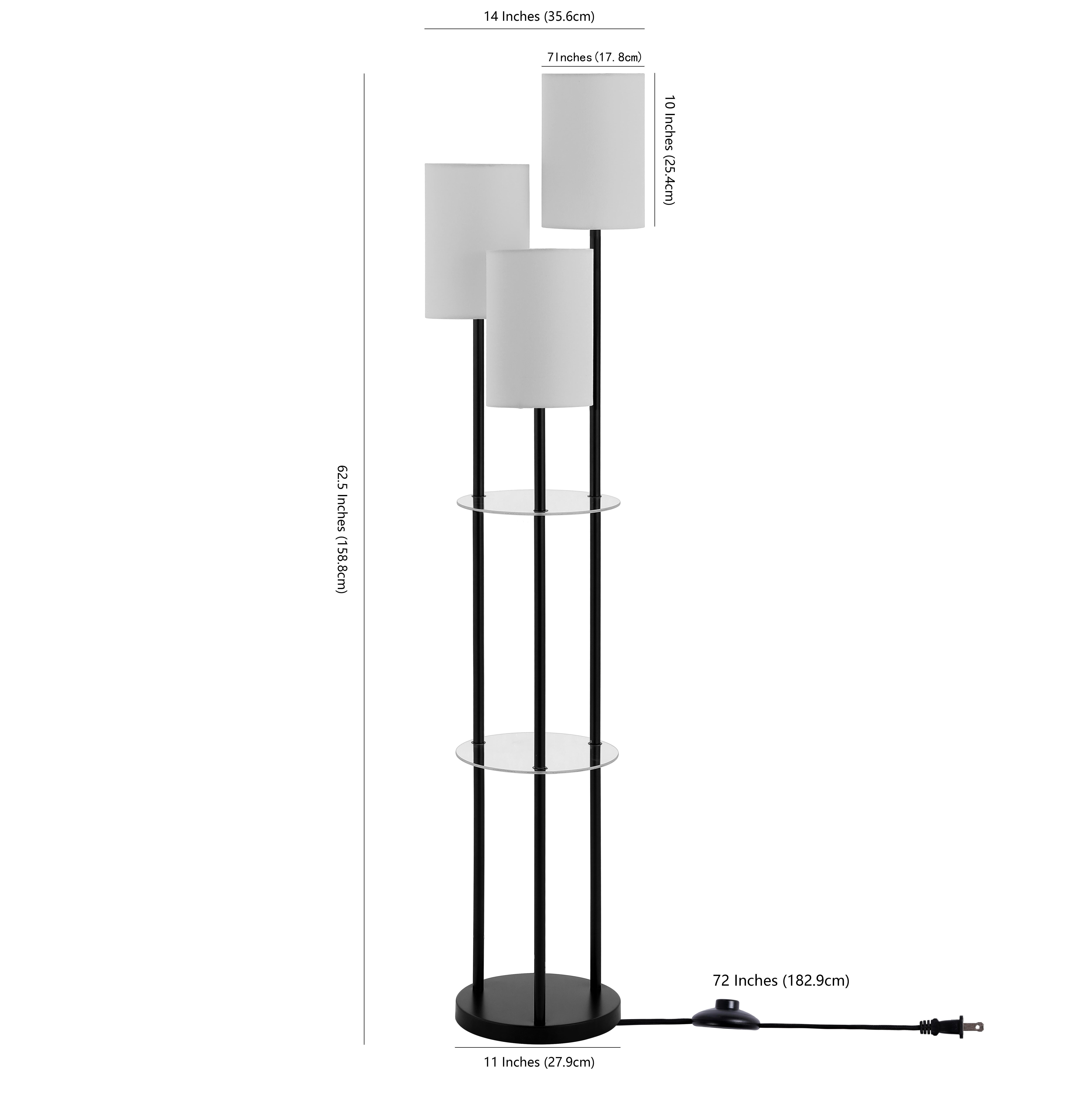 Soren Glass/Iron Floor Lamp, , large
