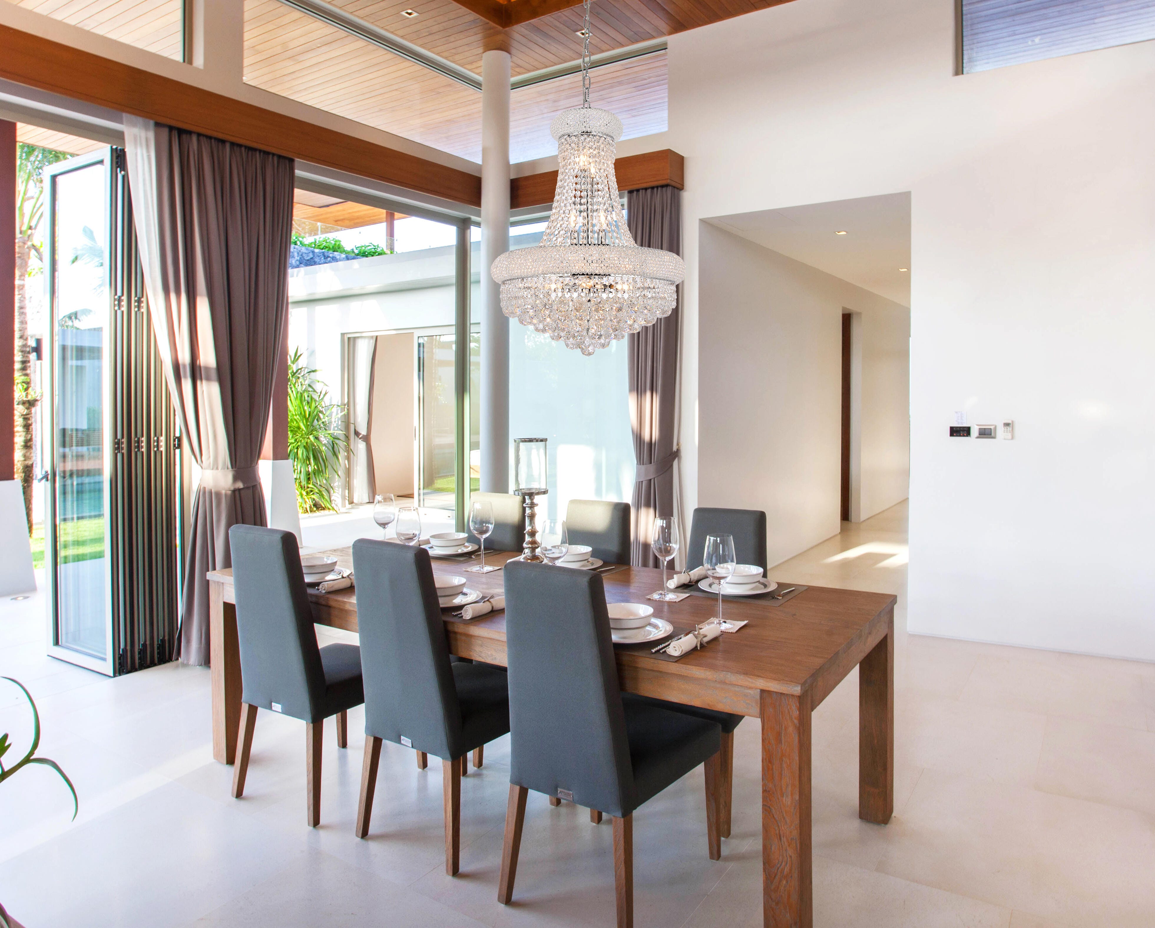 Primo 14 Light Chrome Chandelier Clear Royal Cut Crystal, Chrome, rollover