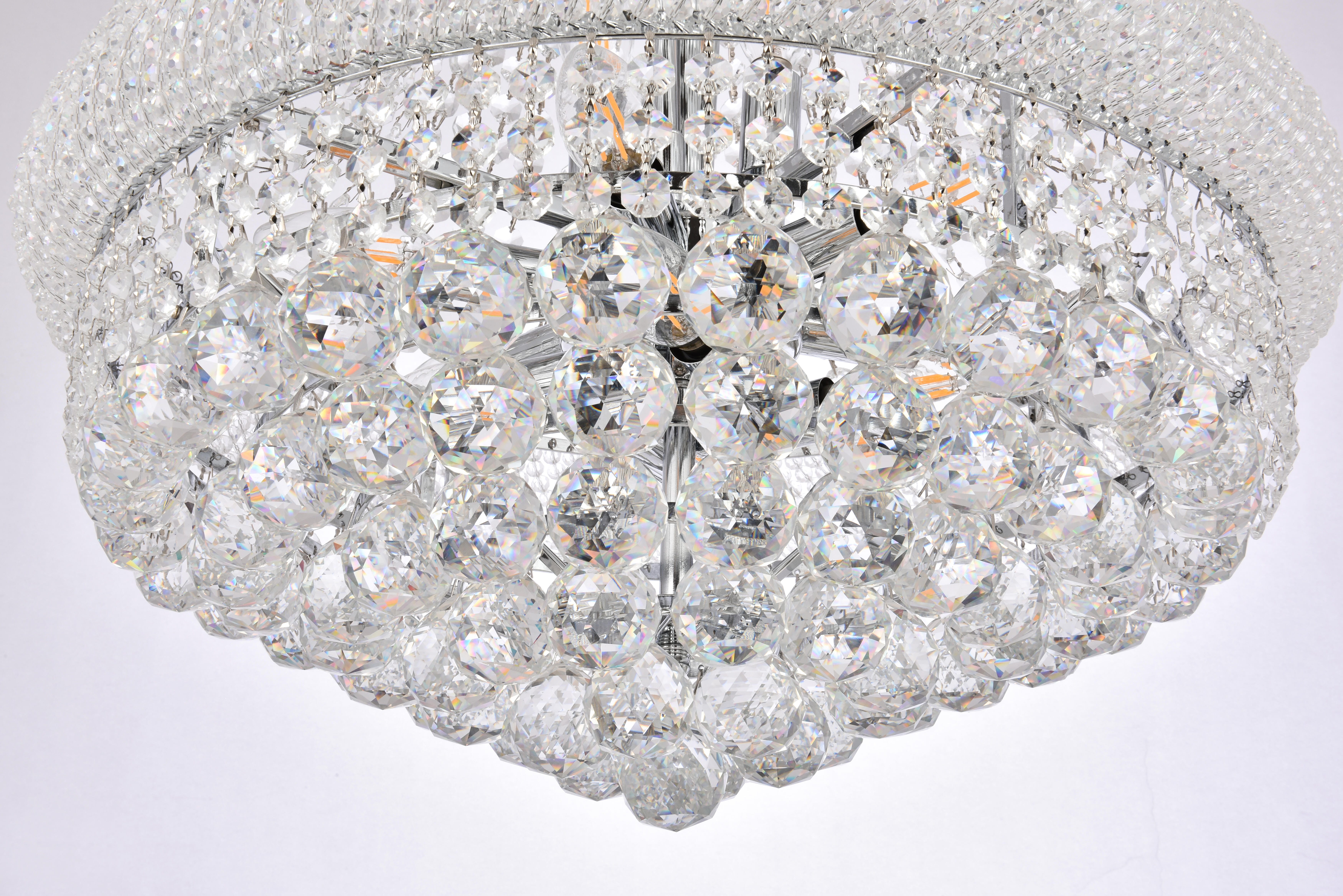 Primo 14 Light Chrome Chandelier Clear Royal Cut Crystal, Chrome, large