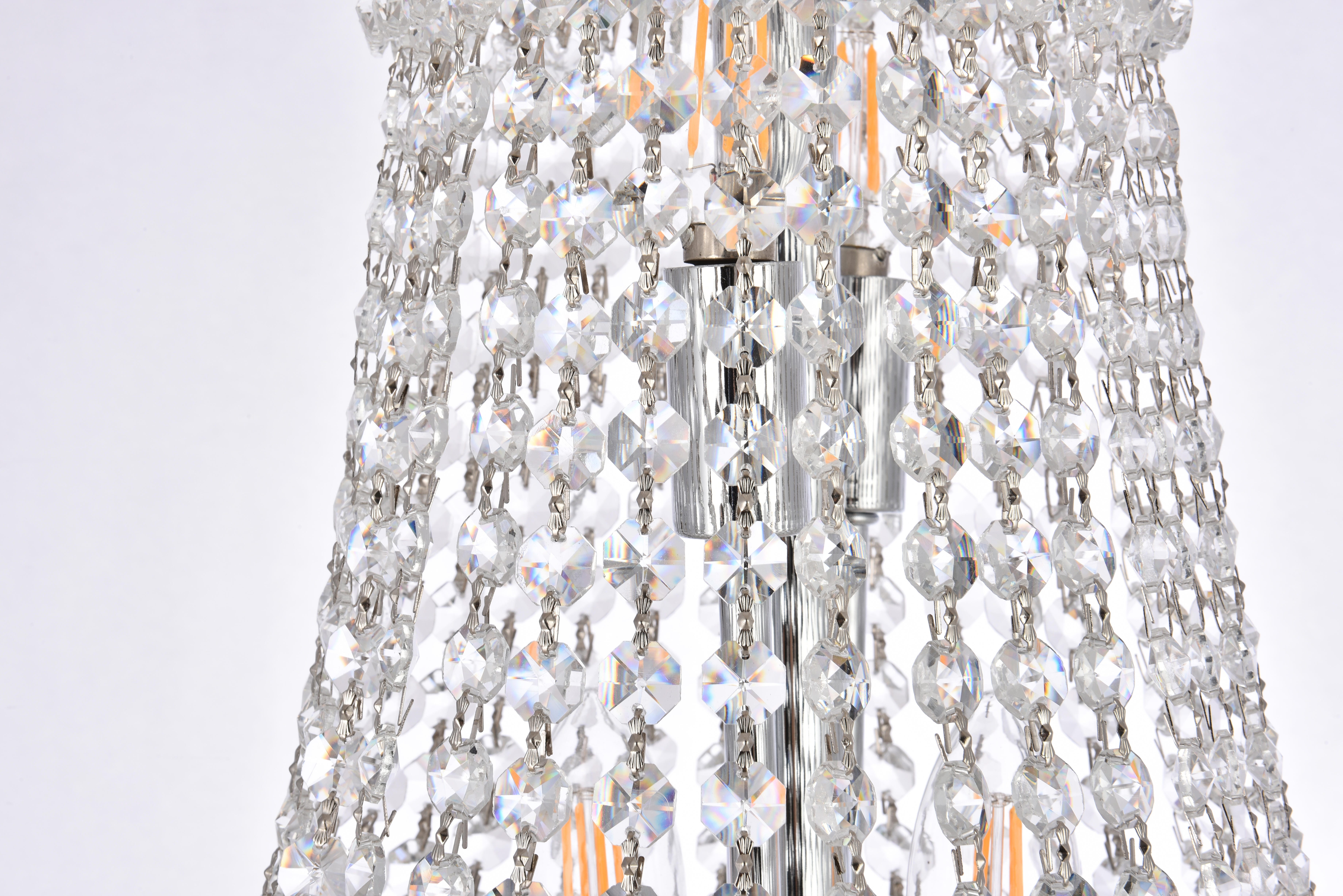 Primo 14 Light Chrome Chandelier Clear Royal Cut Crystal, Chrome, large