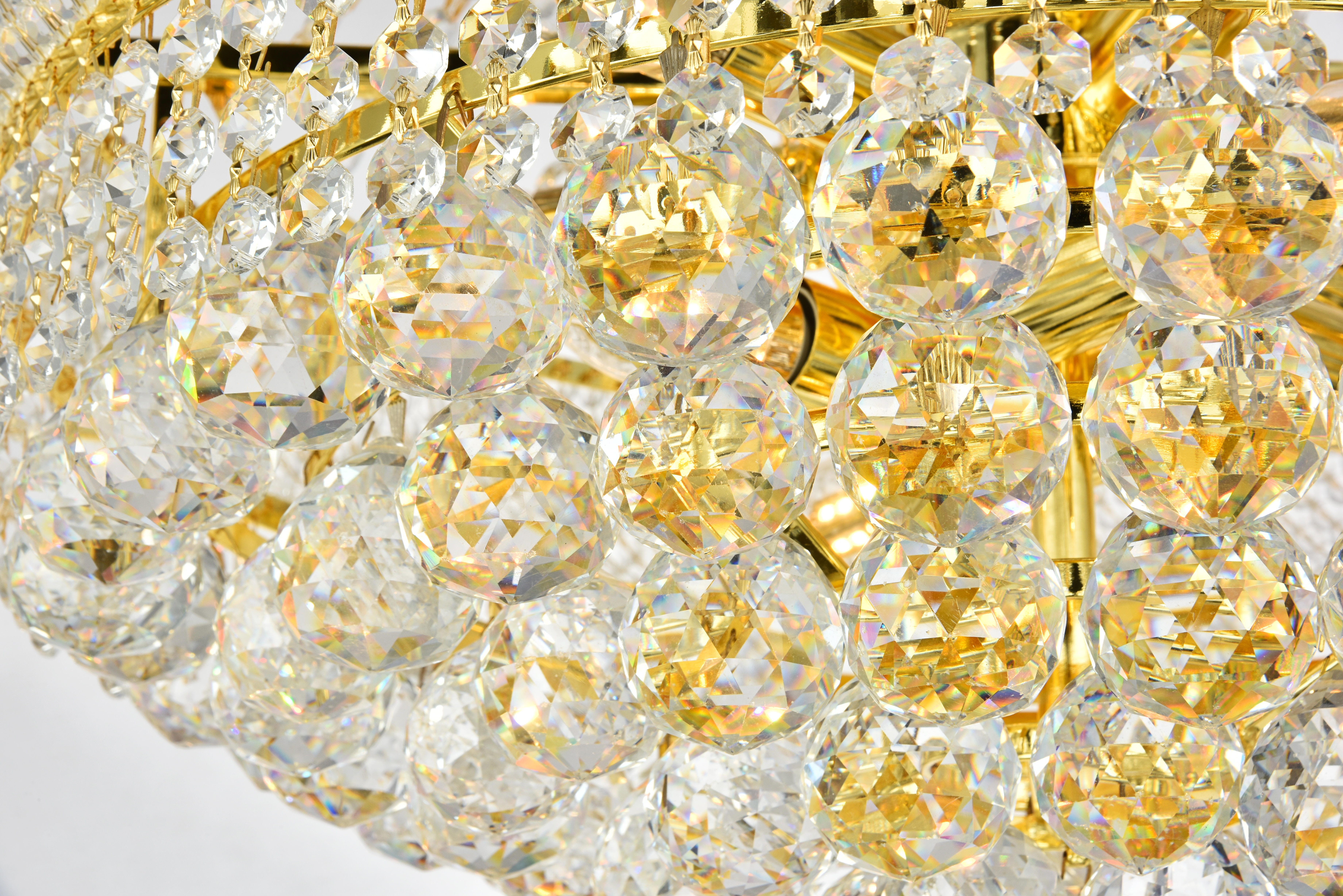 Primo 14 Light Gold Chandelier Clear Royal Cut Crystal, Gold, large