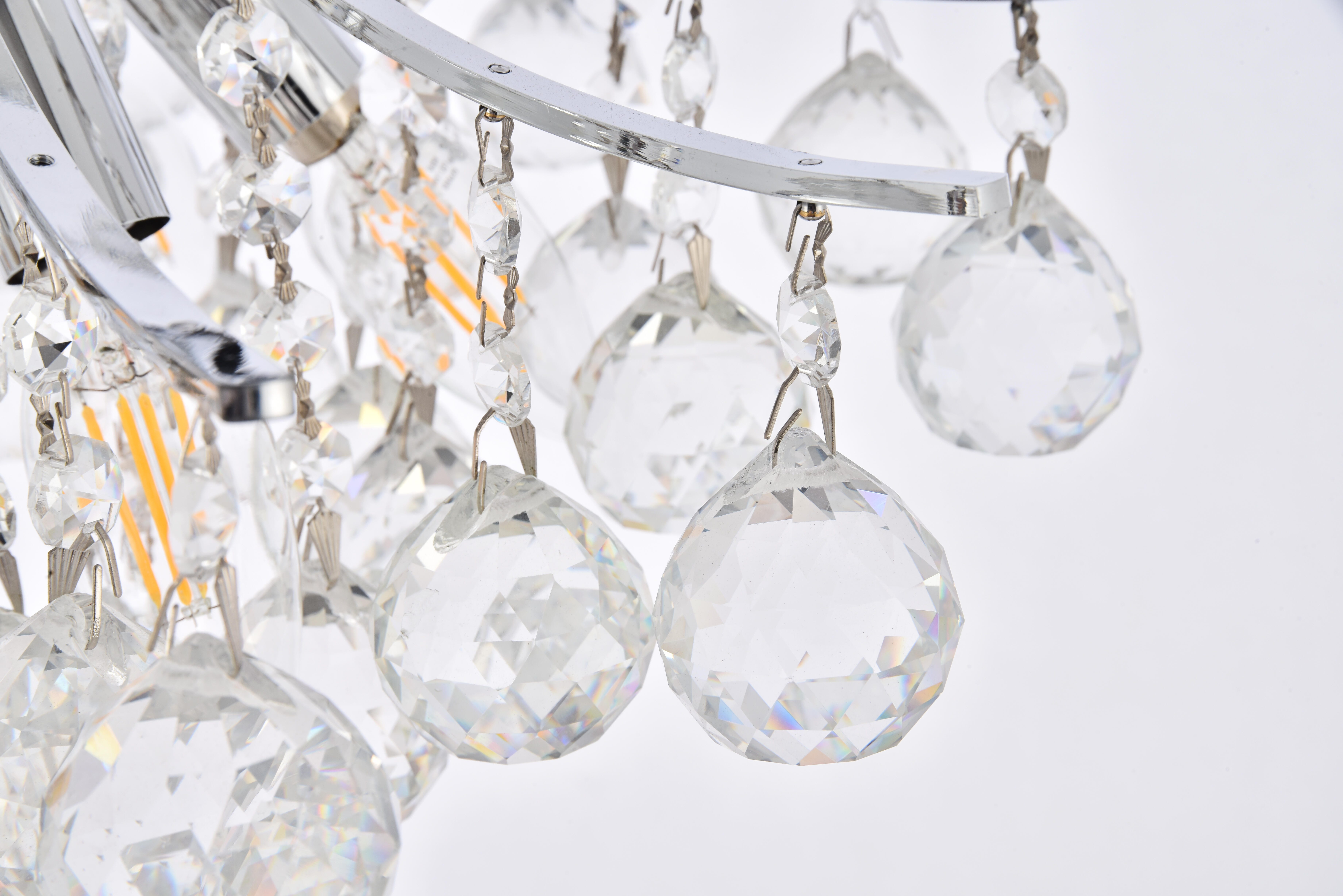 Toureg 6 Light Chrome Pendant Clear Royal Cut Crystal, Chrome, large