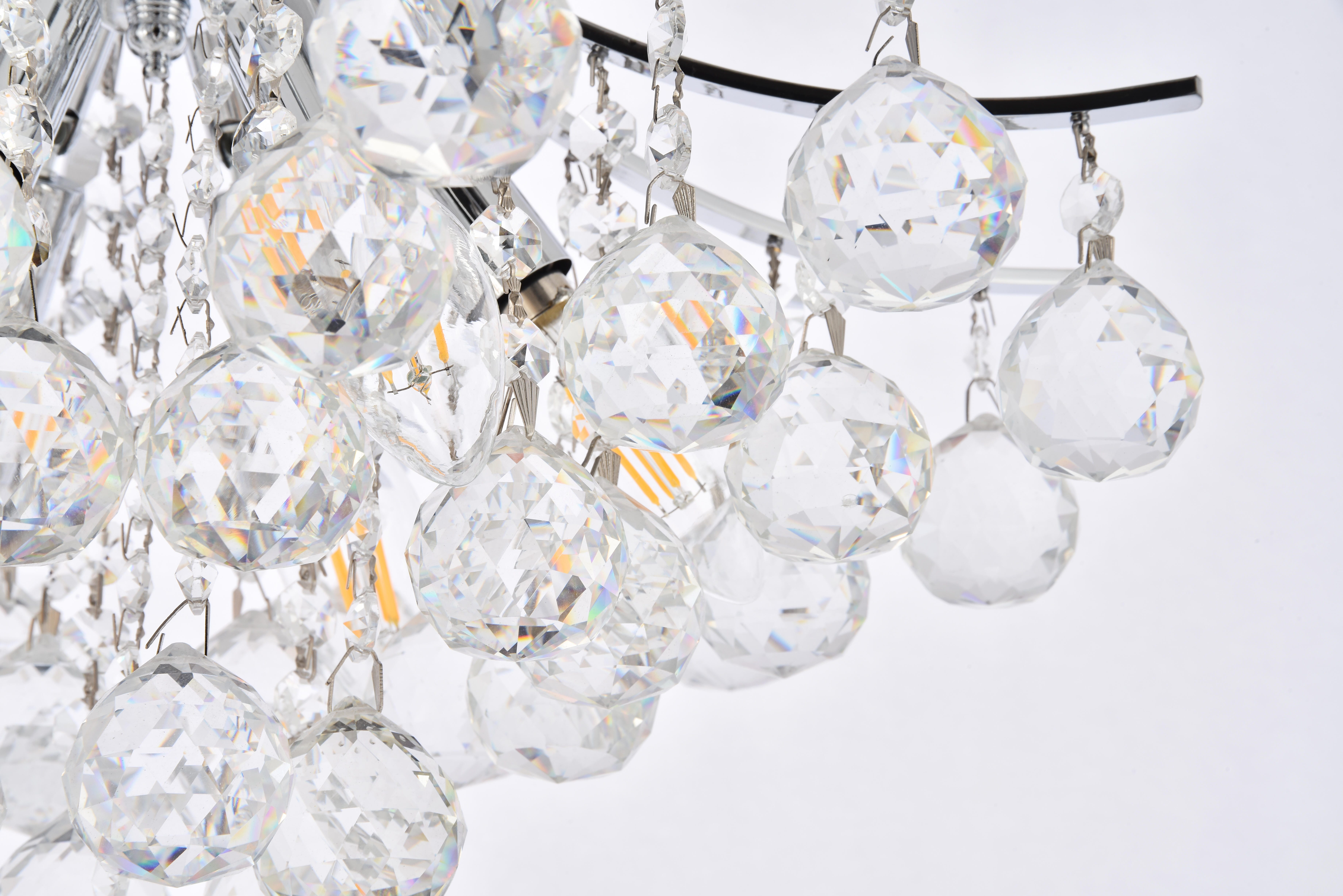 Toureg 6 Light Chrome Pendant Clear Royal Cut Crystal, Chrome, large