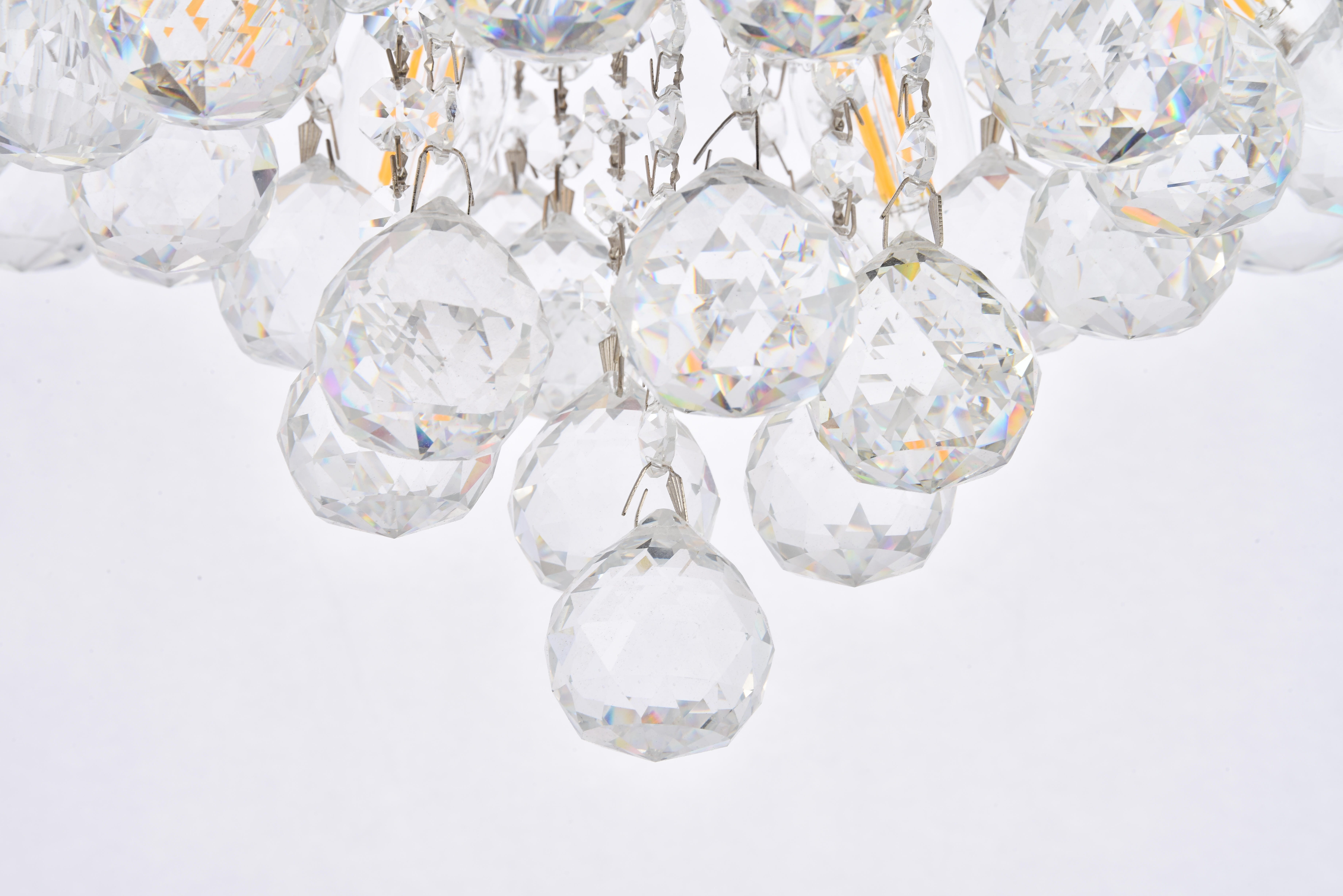 Toureg 6 Light Chrome Pendant Clear Royal Cut Crystal, Chrome, large