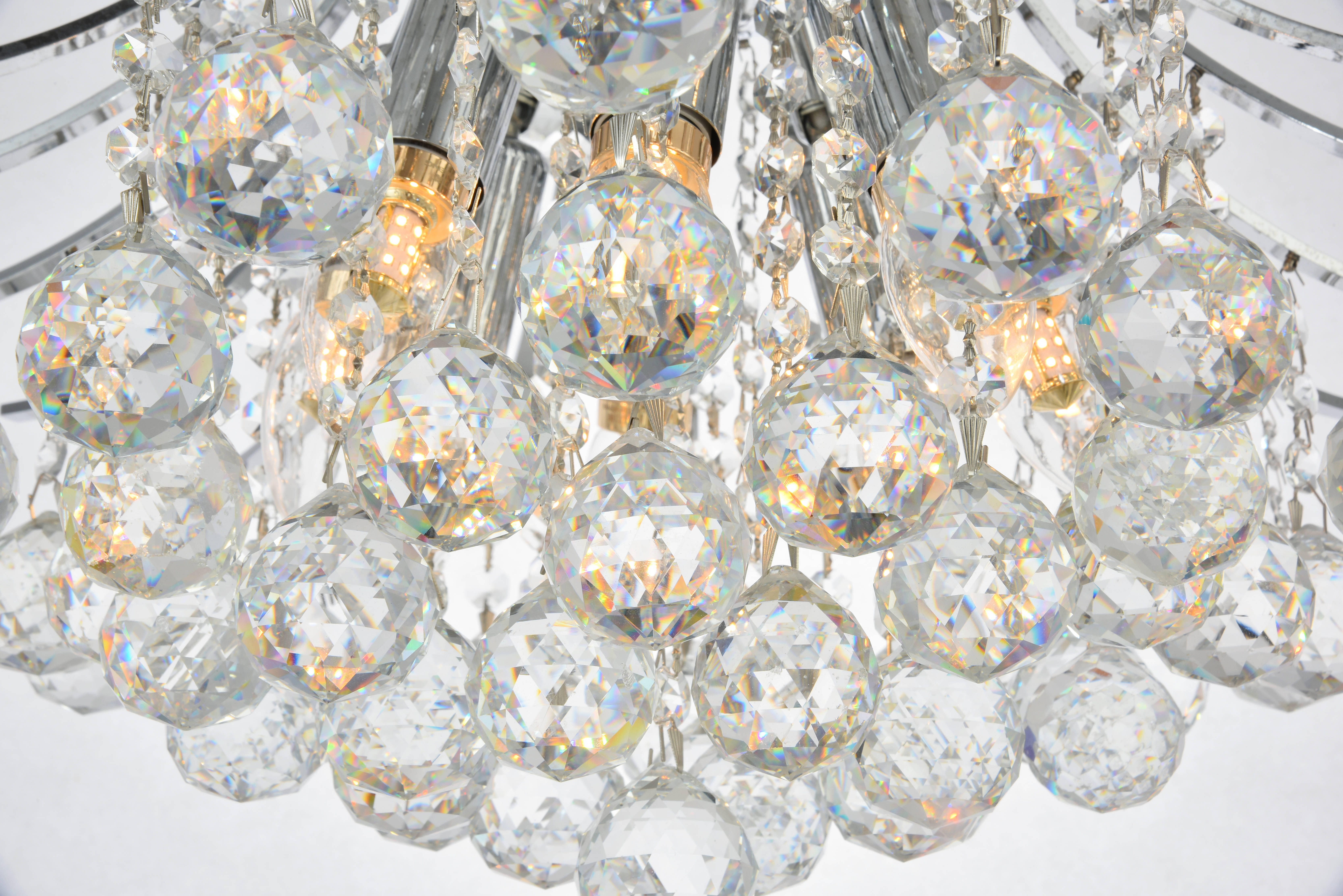 Toureg 10 Light Chrome Pendant Clear Royal Cut Crystal, Chrome, large