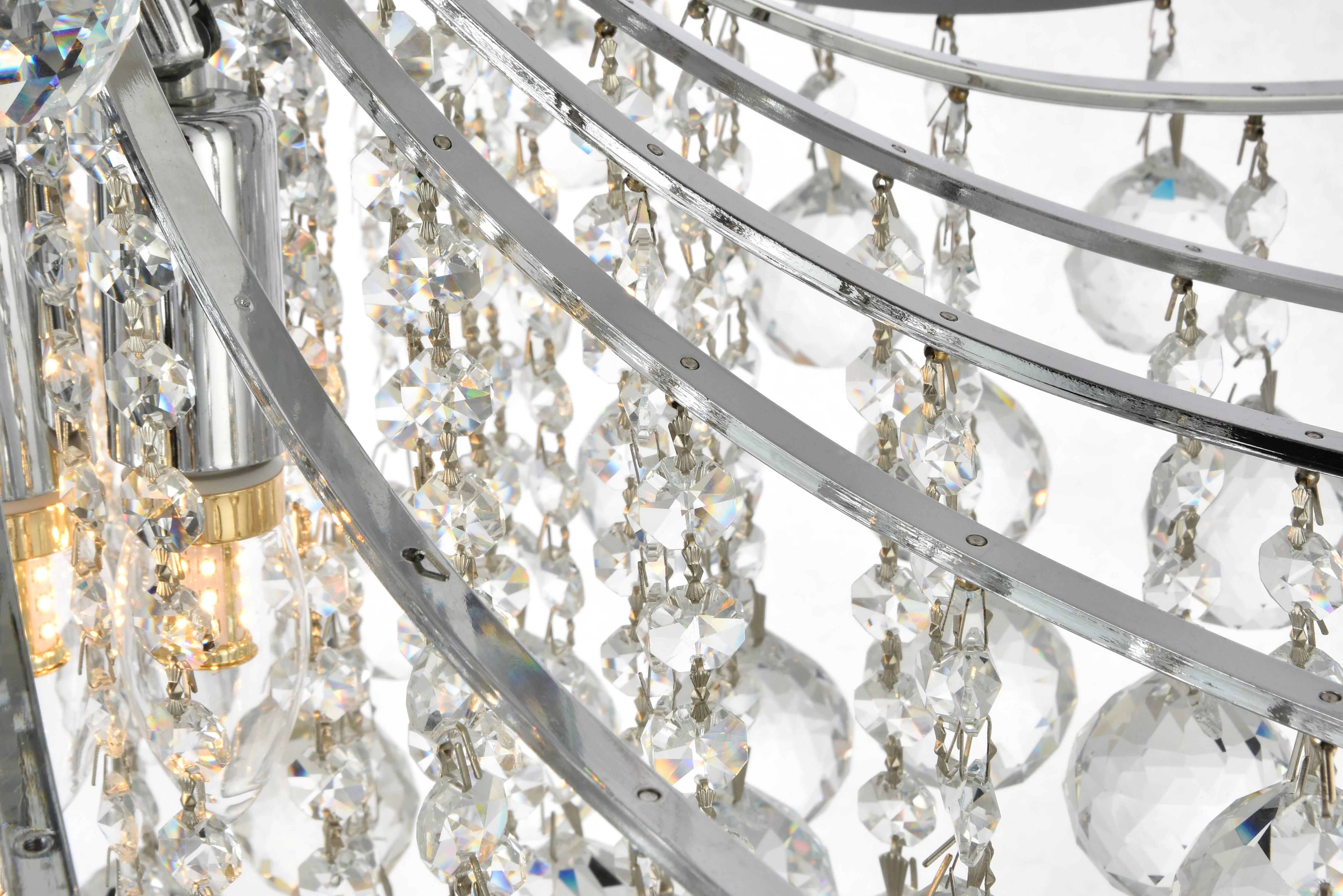 Toureg 10 Light Chrome Pendant Clear Royal Cut Crystal, Chrome, large