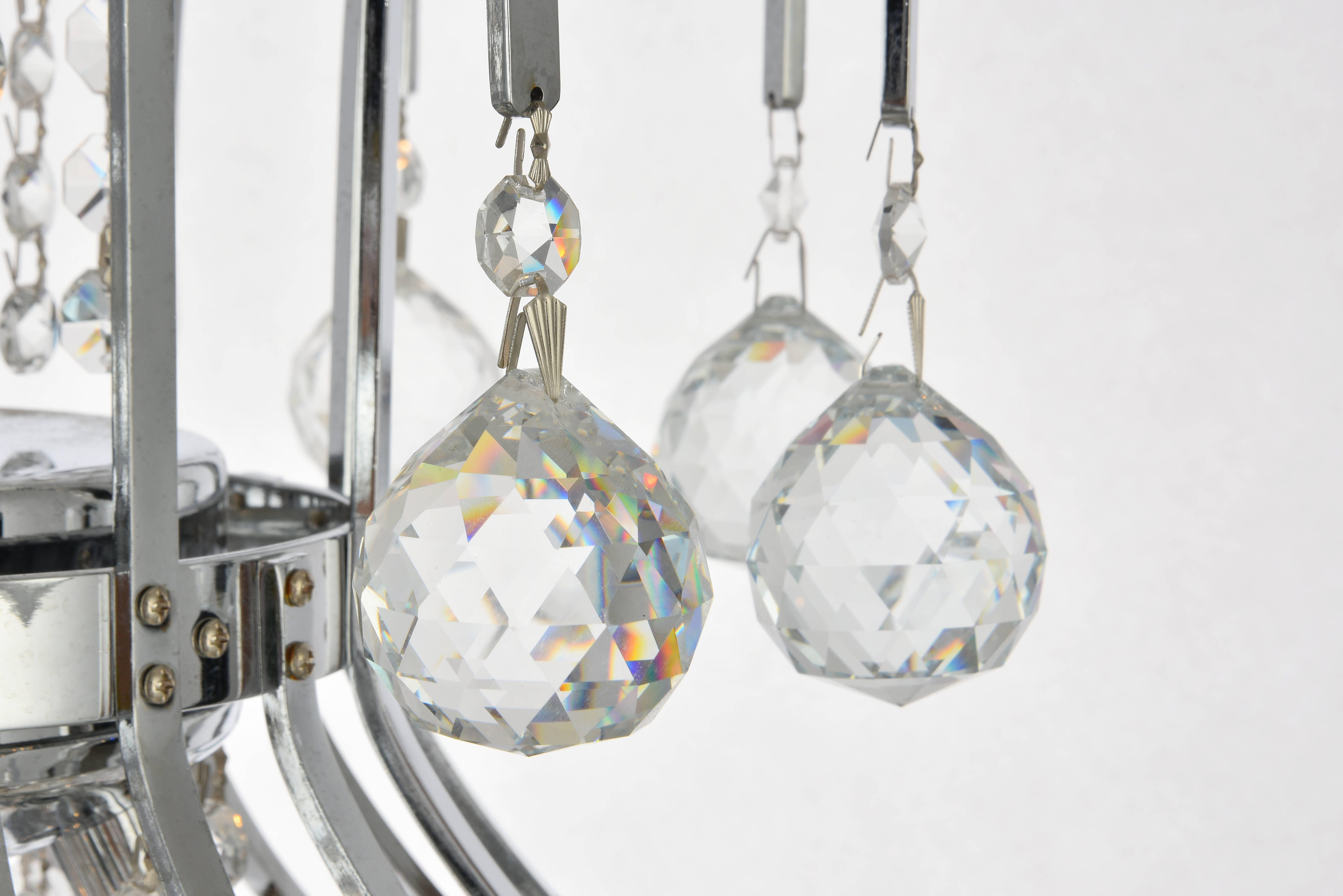 Toureg 10 Light Chrome Pendant Clear Royal Cut Crystal, Chrome, large