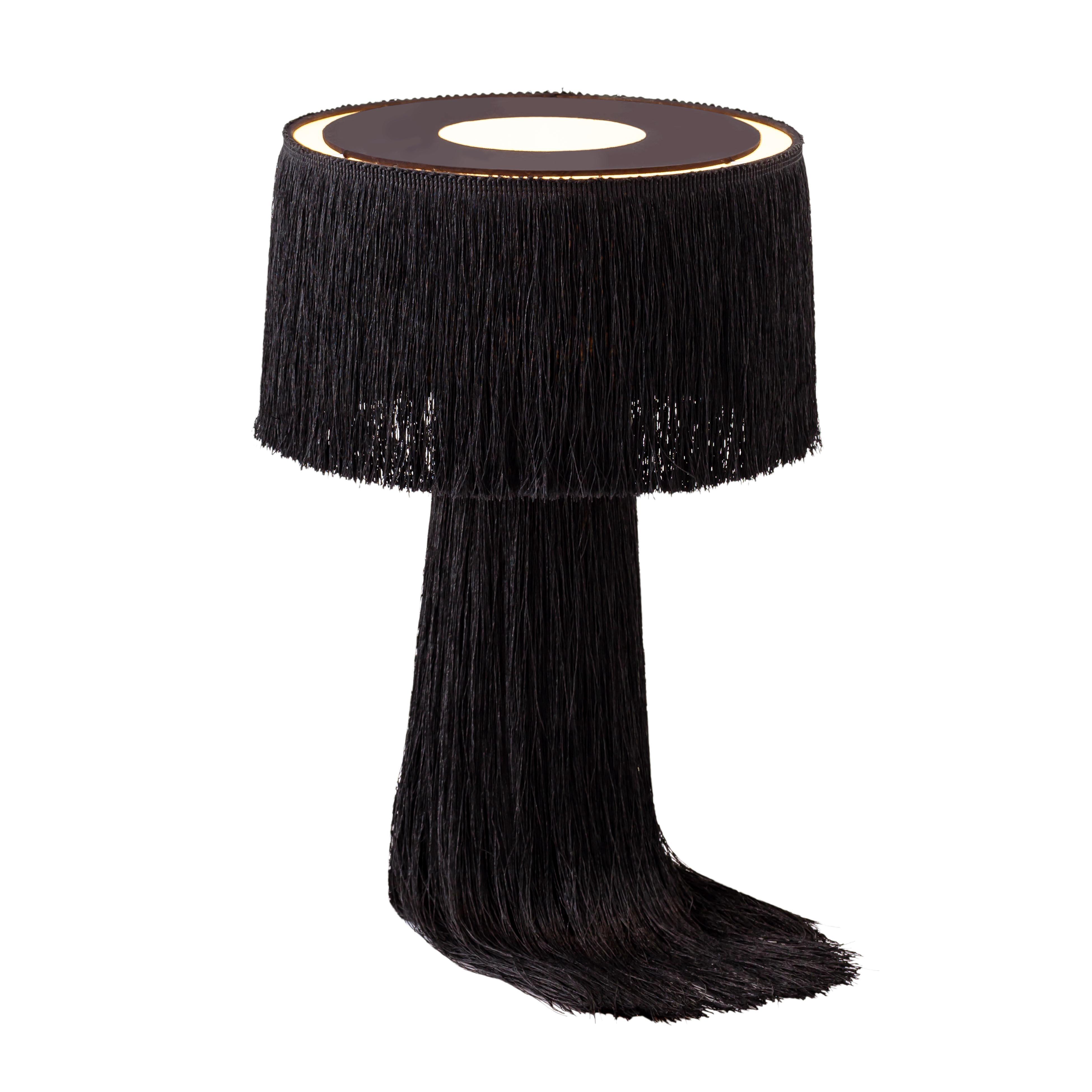 Atolla Atolla Black Tassel Table Lamp, Black, large