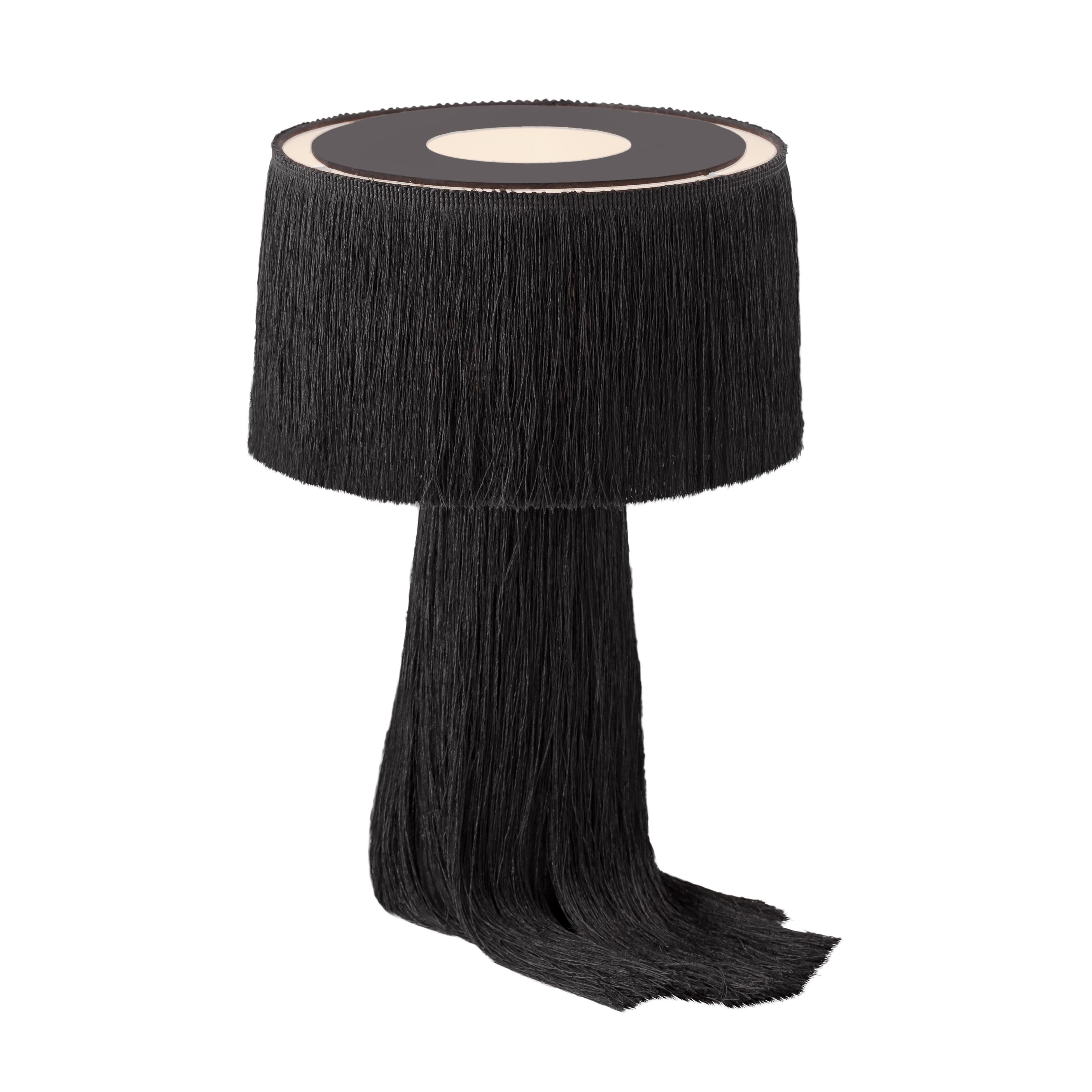Atolla Atolla Black Tassel Table Lamp, Black, large