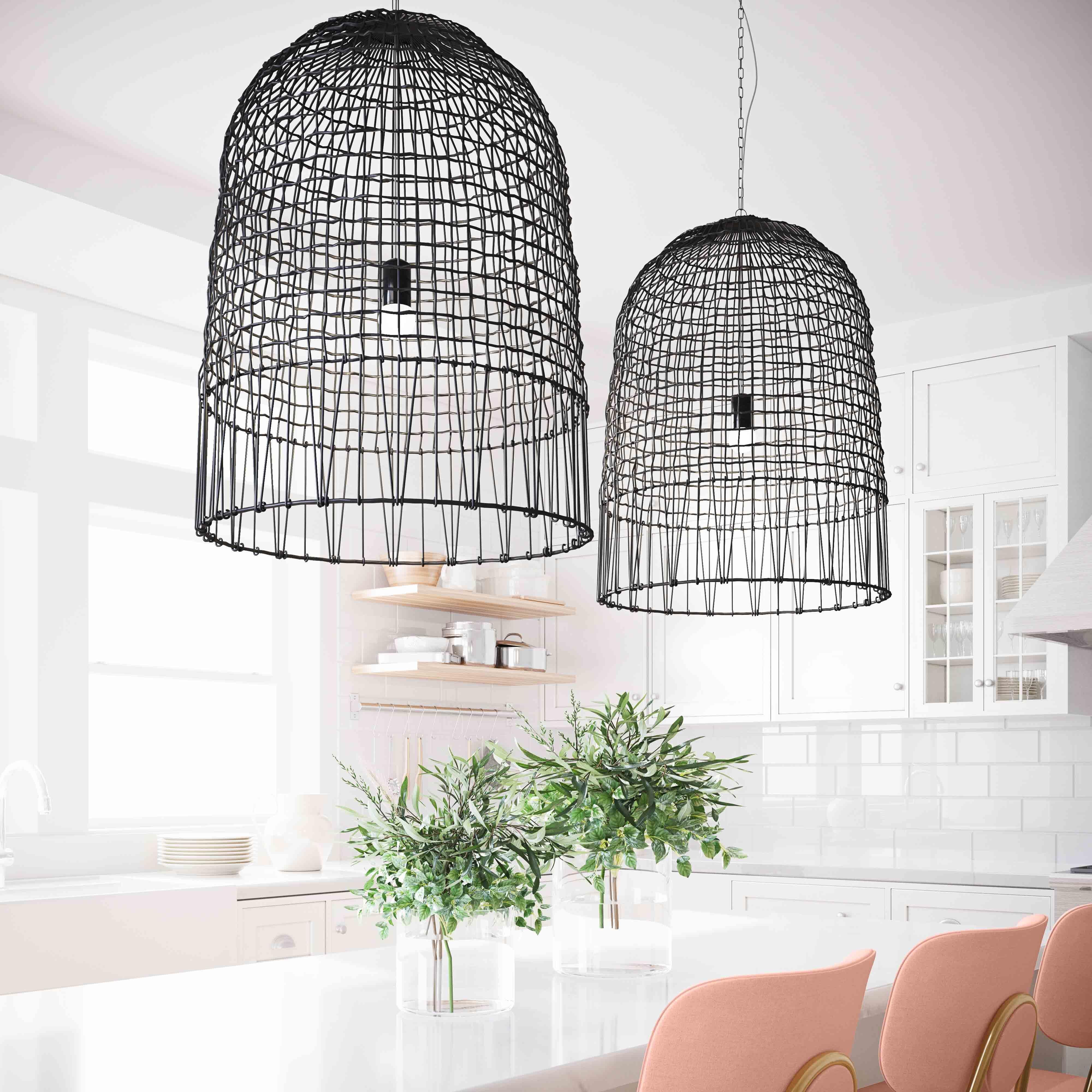 Effie Effie Rattan Chandelier, , rollover