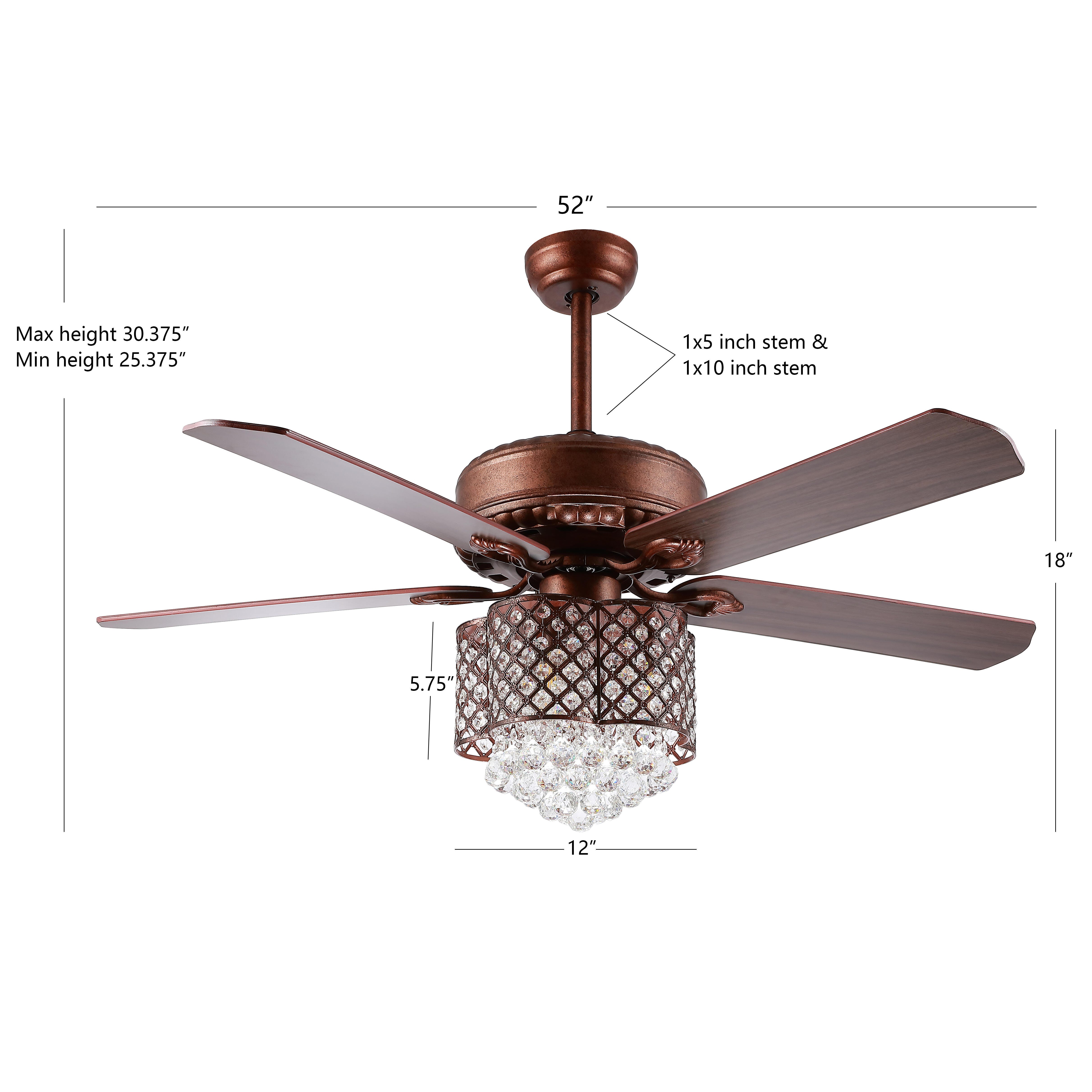 Safavieh Kelso Ceiling Light Fan, , large