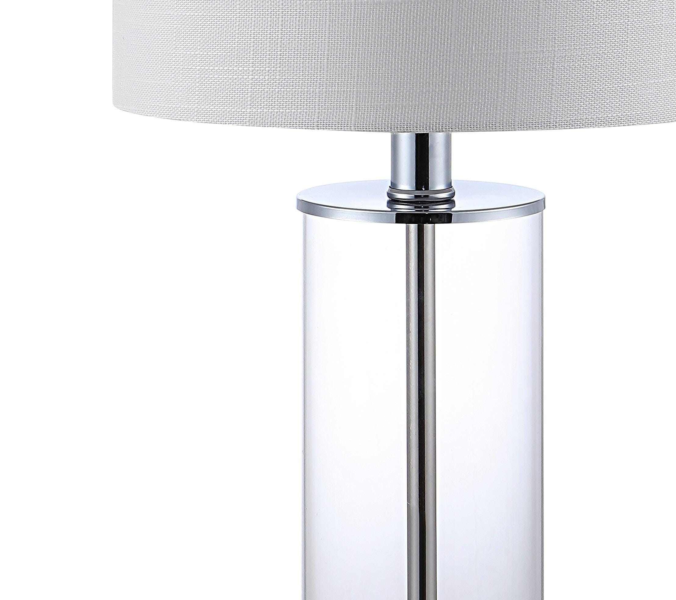 JONATHAN Y Abner USB Charging LED Table Lamp (Set of 2), Navy/Brass Gold/White, large