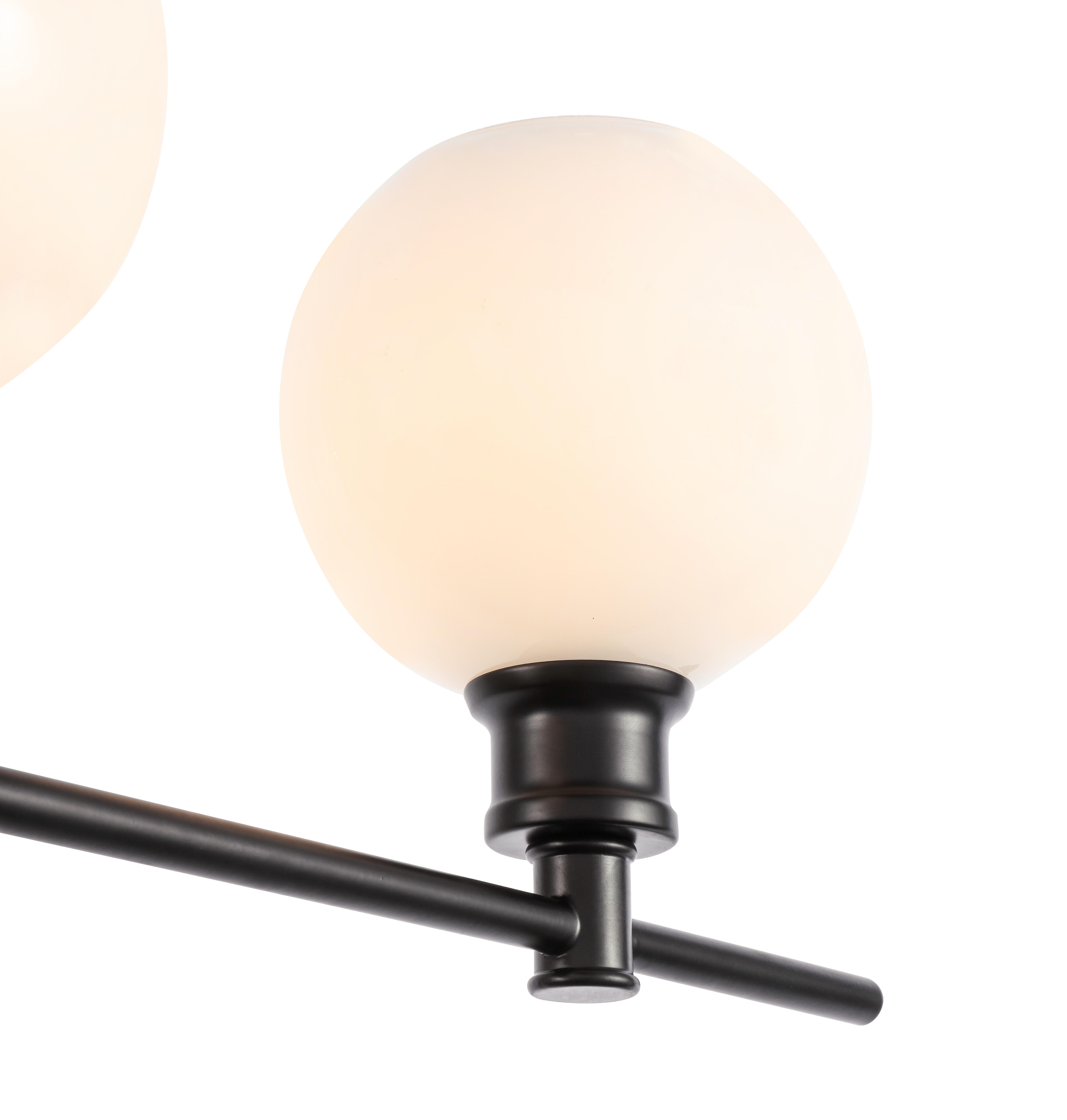 Collier 3 Light Black And Frosted White Glass Wall Sconce, Black/Frosted White, large