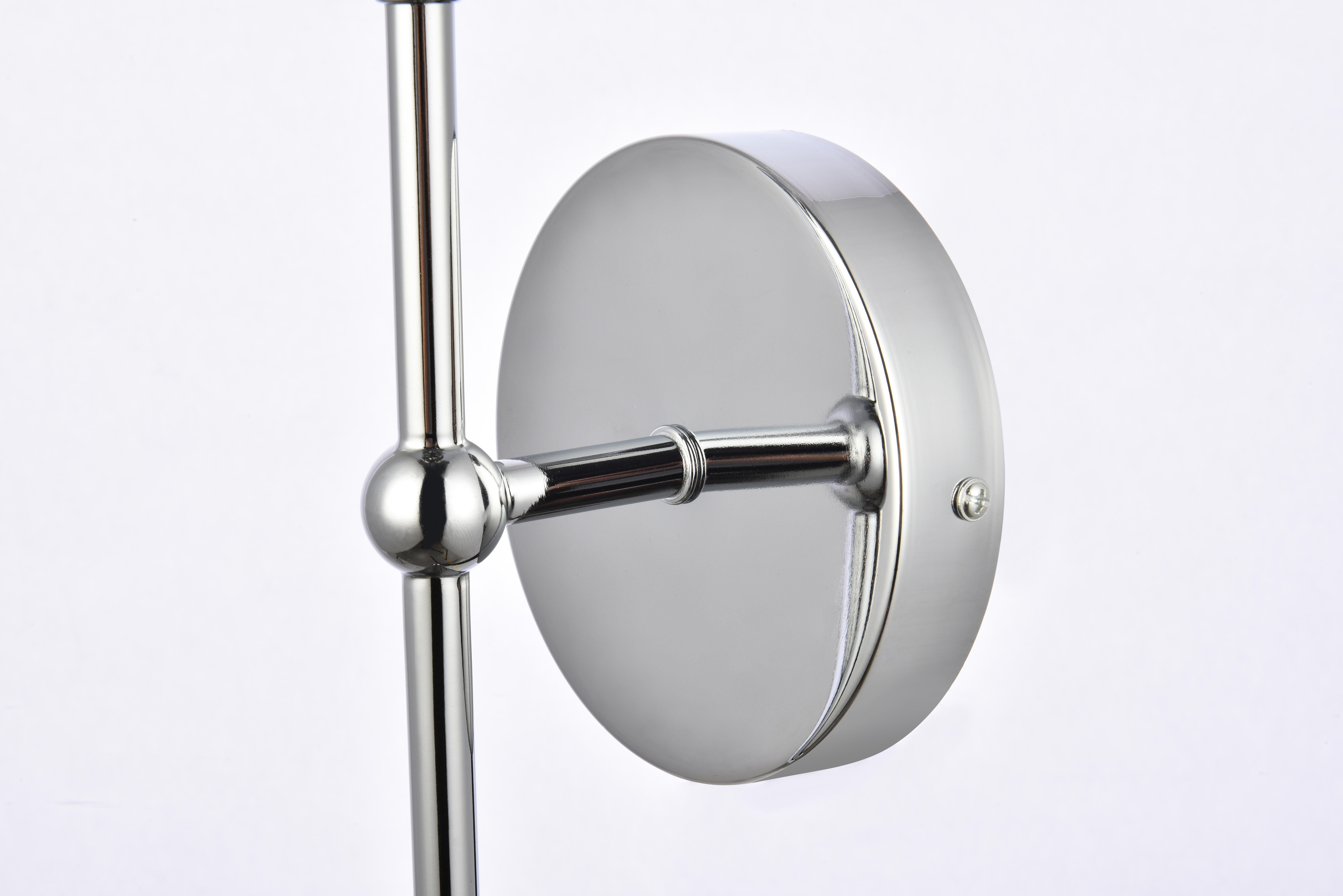 Keely 1 Light Chrome Wall Sconce, Chrome, large