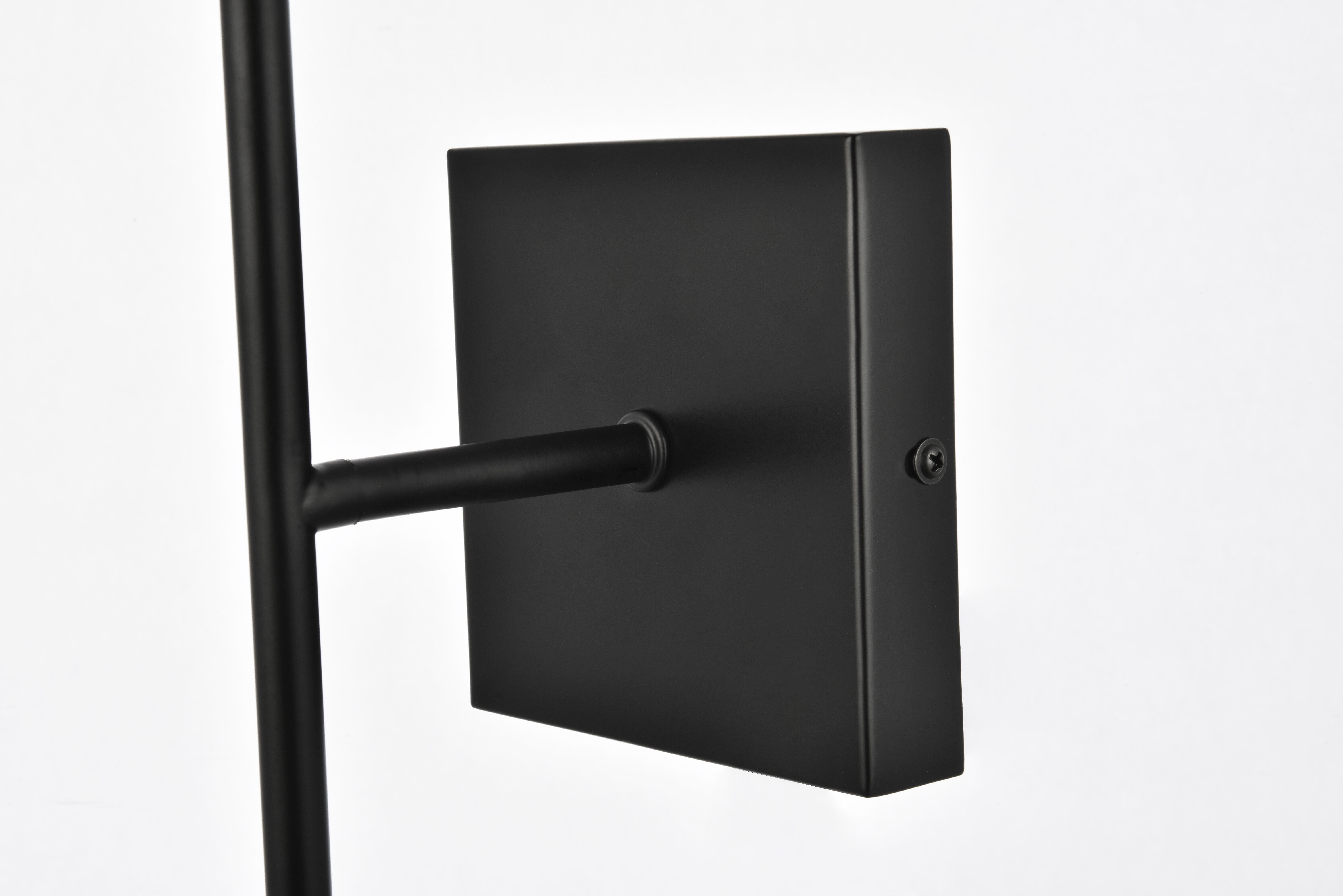 Neri 1 Light Black And Clear Glass Wall Sconce, Black/Clear, large