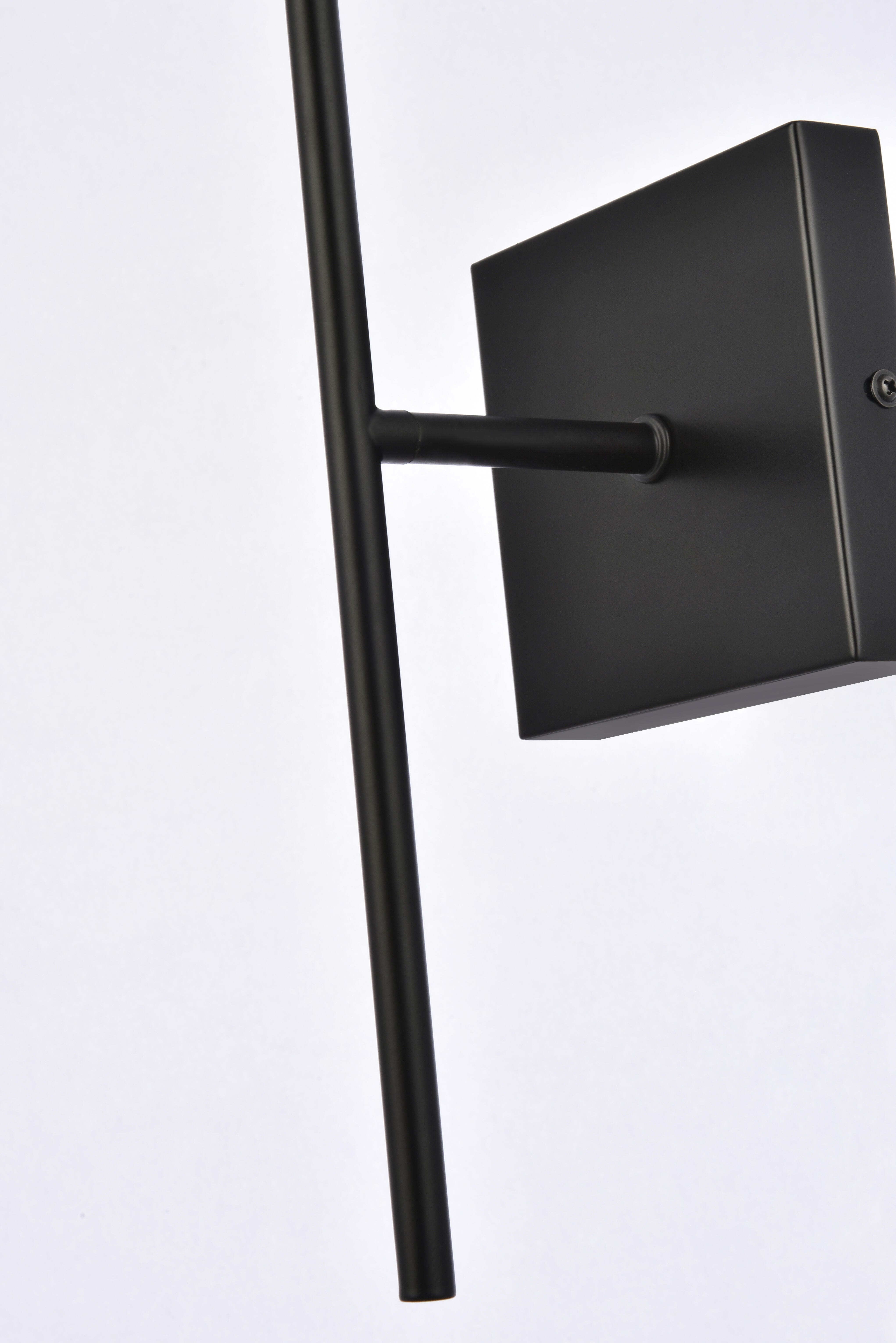 Neri 1 Light Black And White Glass Wall Sconce, Black/White, large