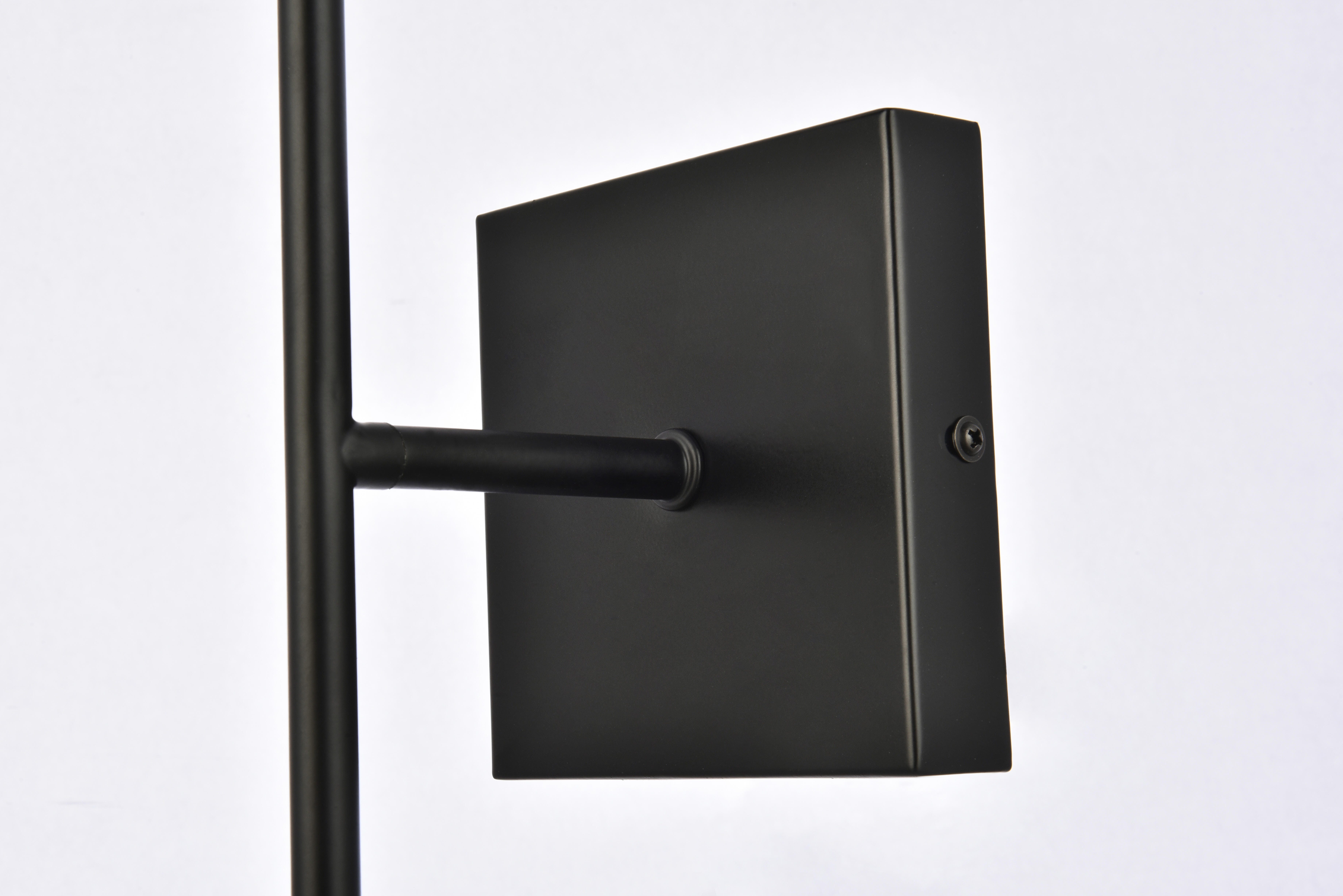 Neri 1 Light Black And White Glass Wall Sconce, Black/White, large