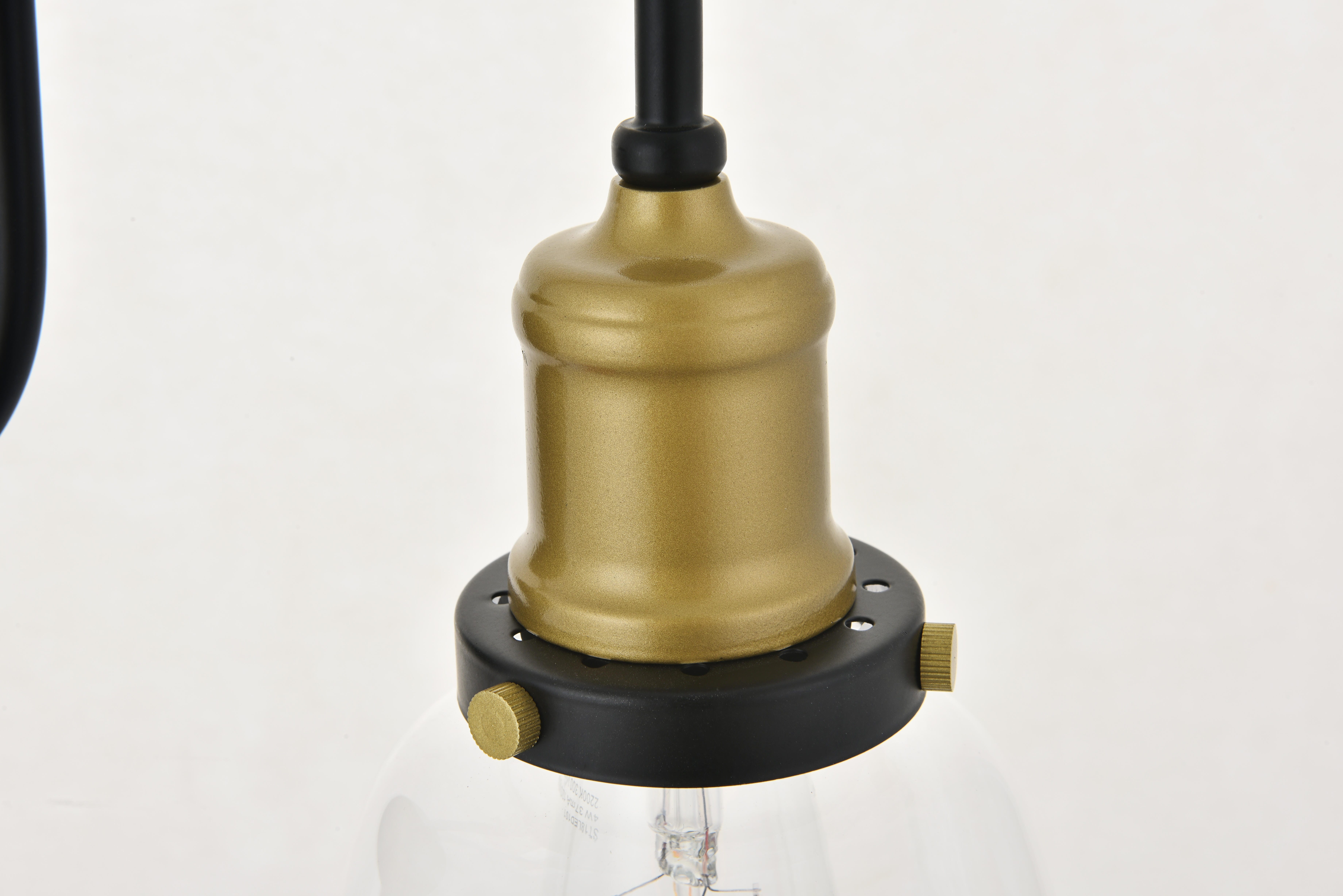 Felicity 1 Light Brass And Black Wall Sconce, , large