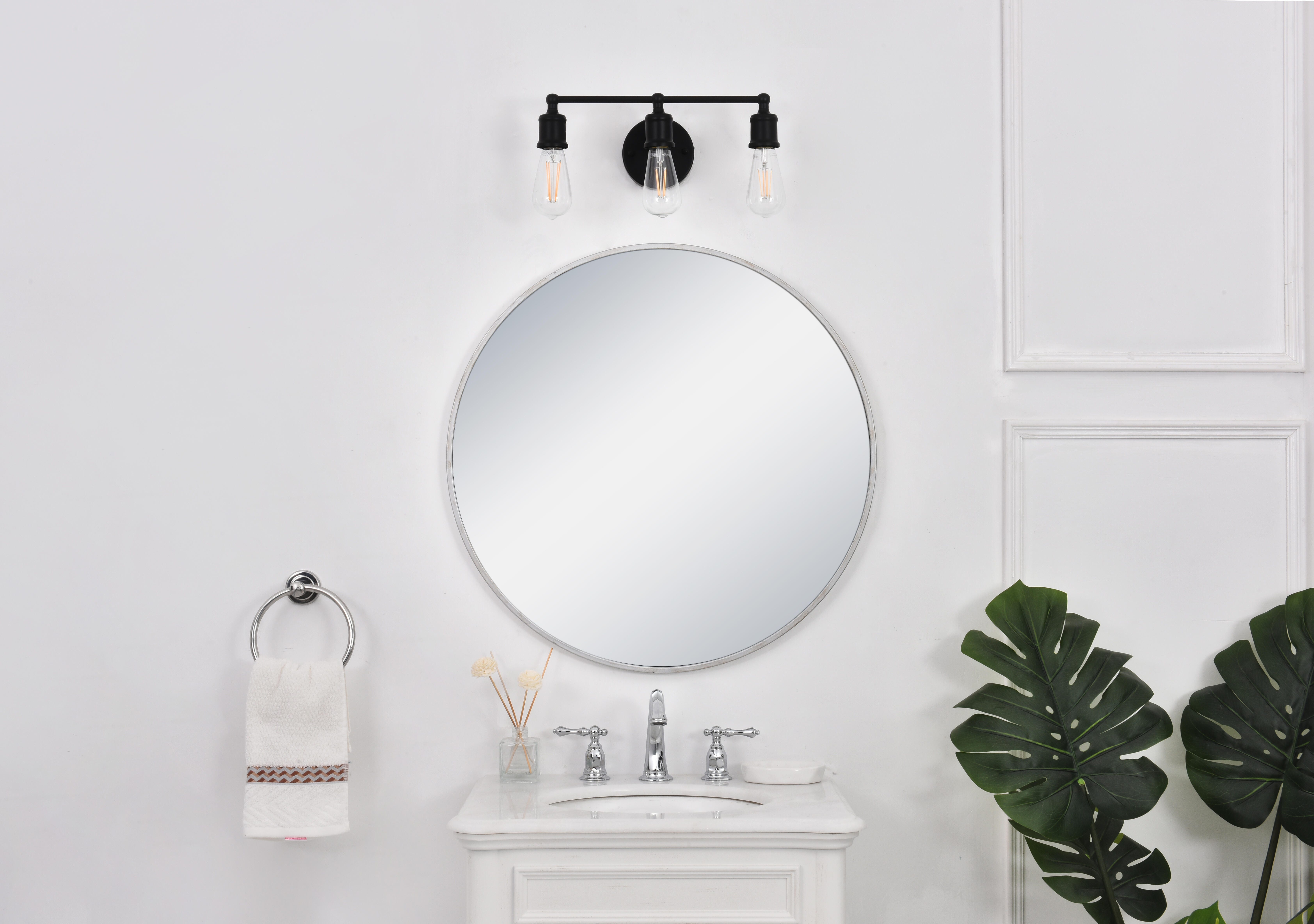 Serif 3 Light Black Wall Sconce, , large