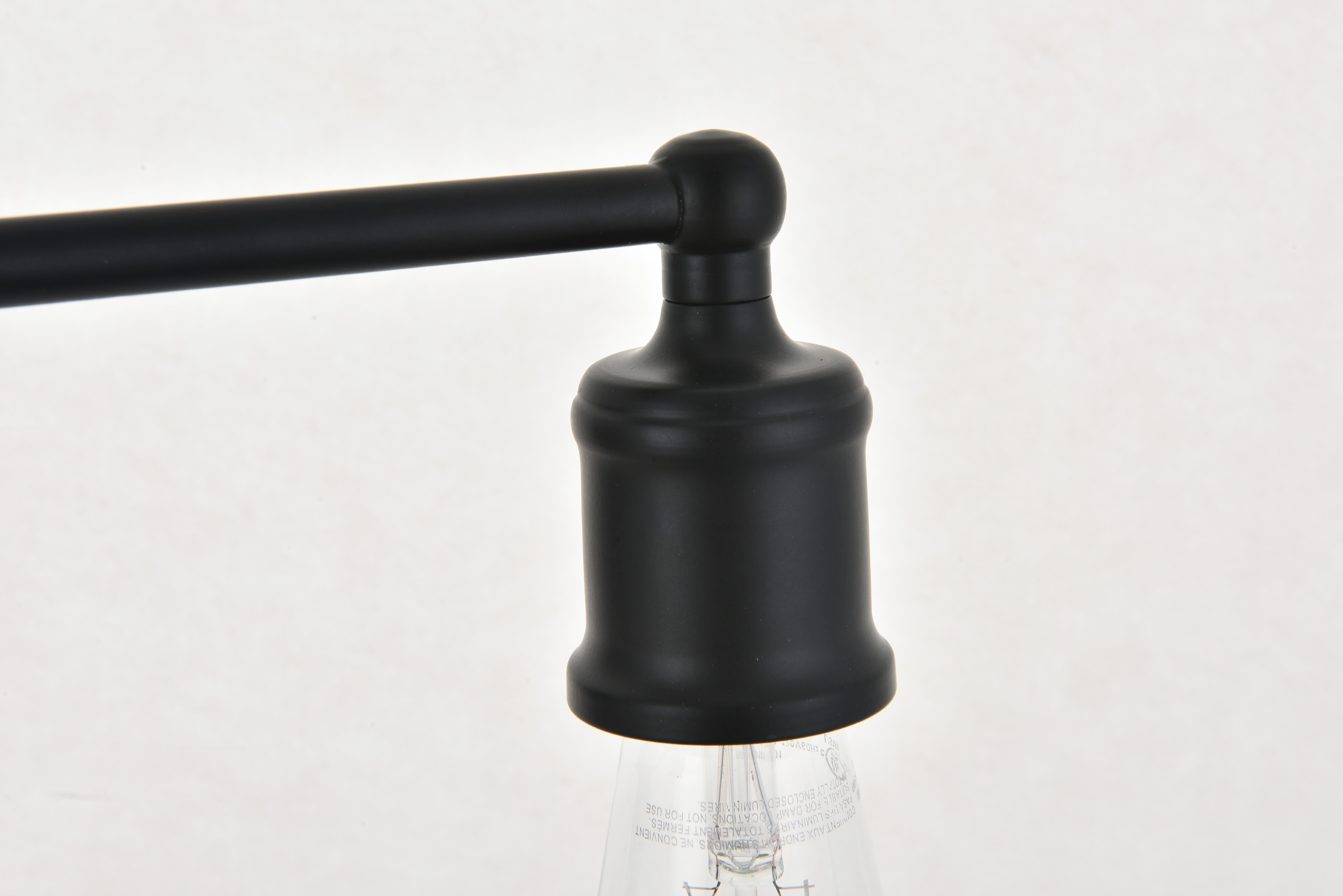 Serif 3 Light Black Wall Sconce, , large