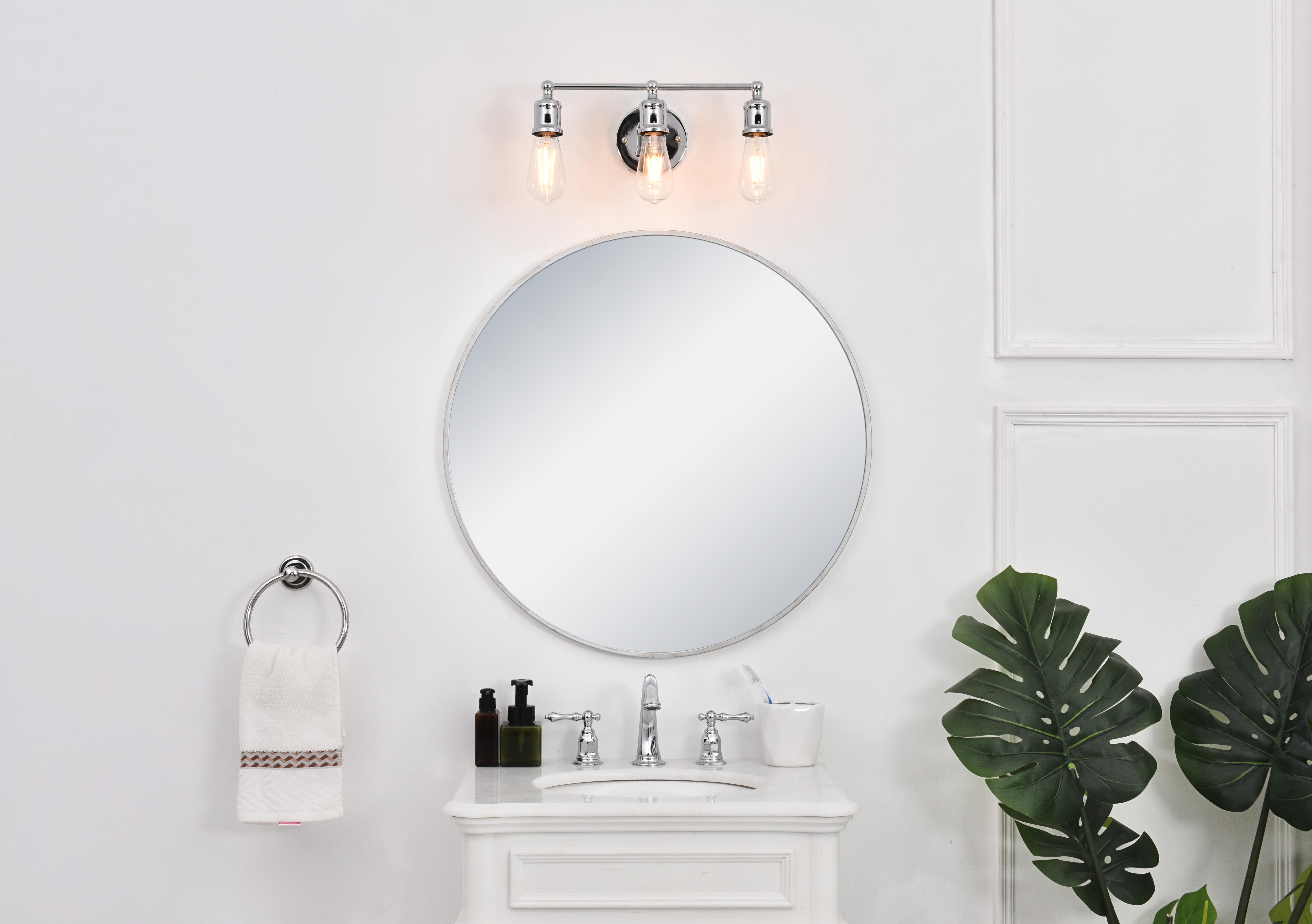 Serif 3 Light Chrome Wall Sconce, , rollover
